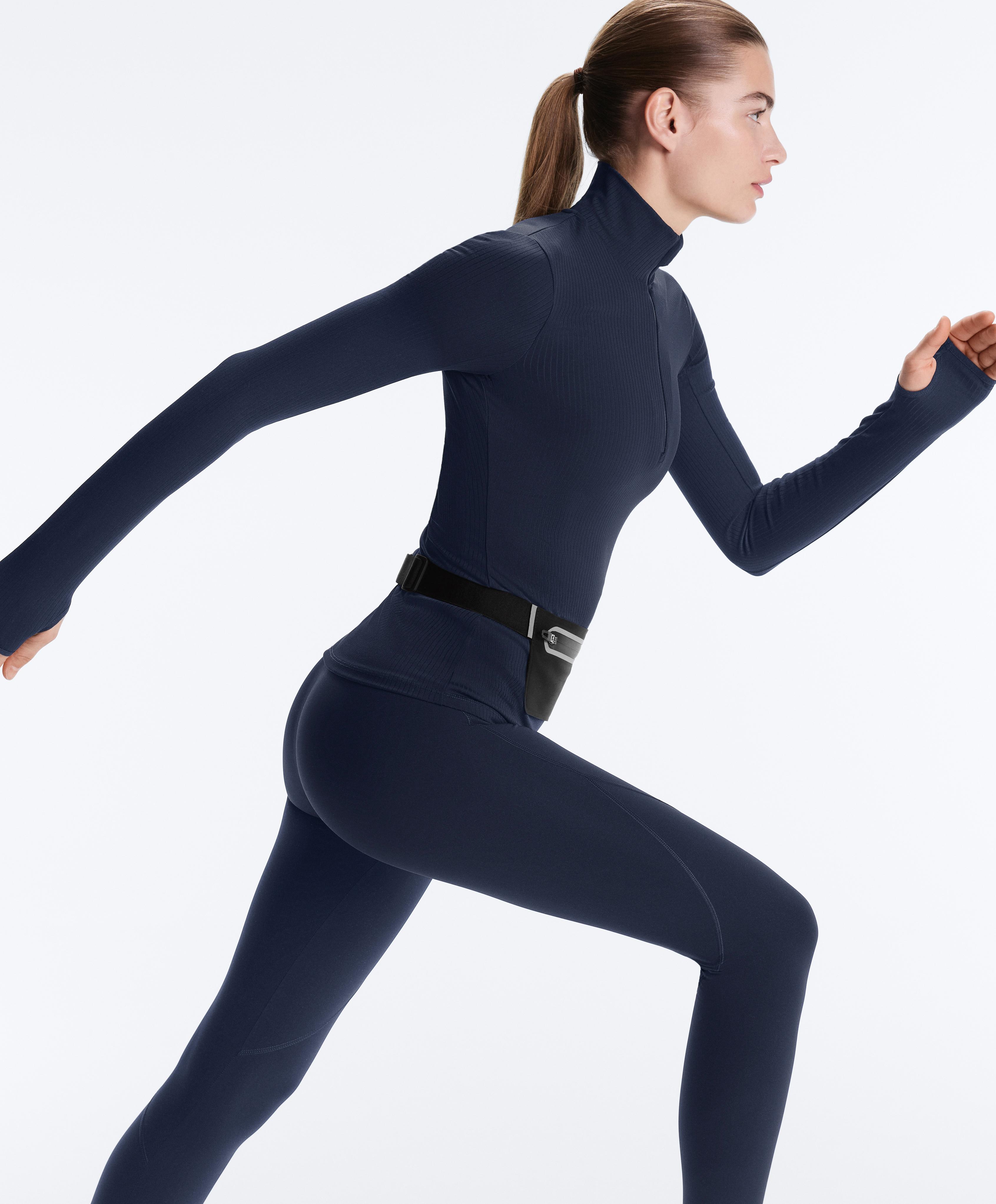 Thermal base layer rib T-shirt — NAVY BLUE