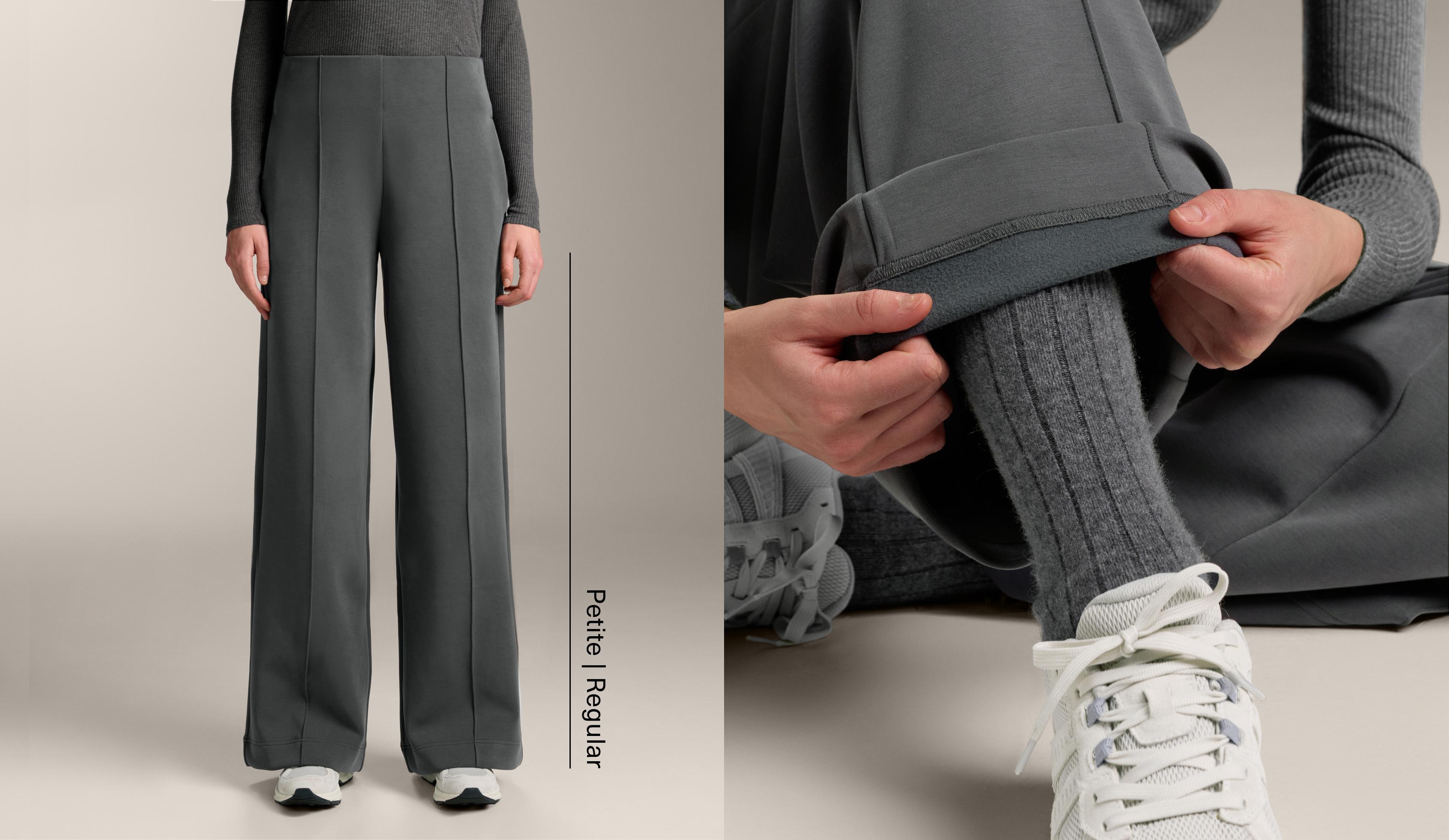 Pantalón recto super high rise con modal brushed