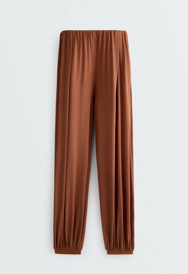 Modal blend Balloon trousers — TERRACOTTA 5