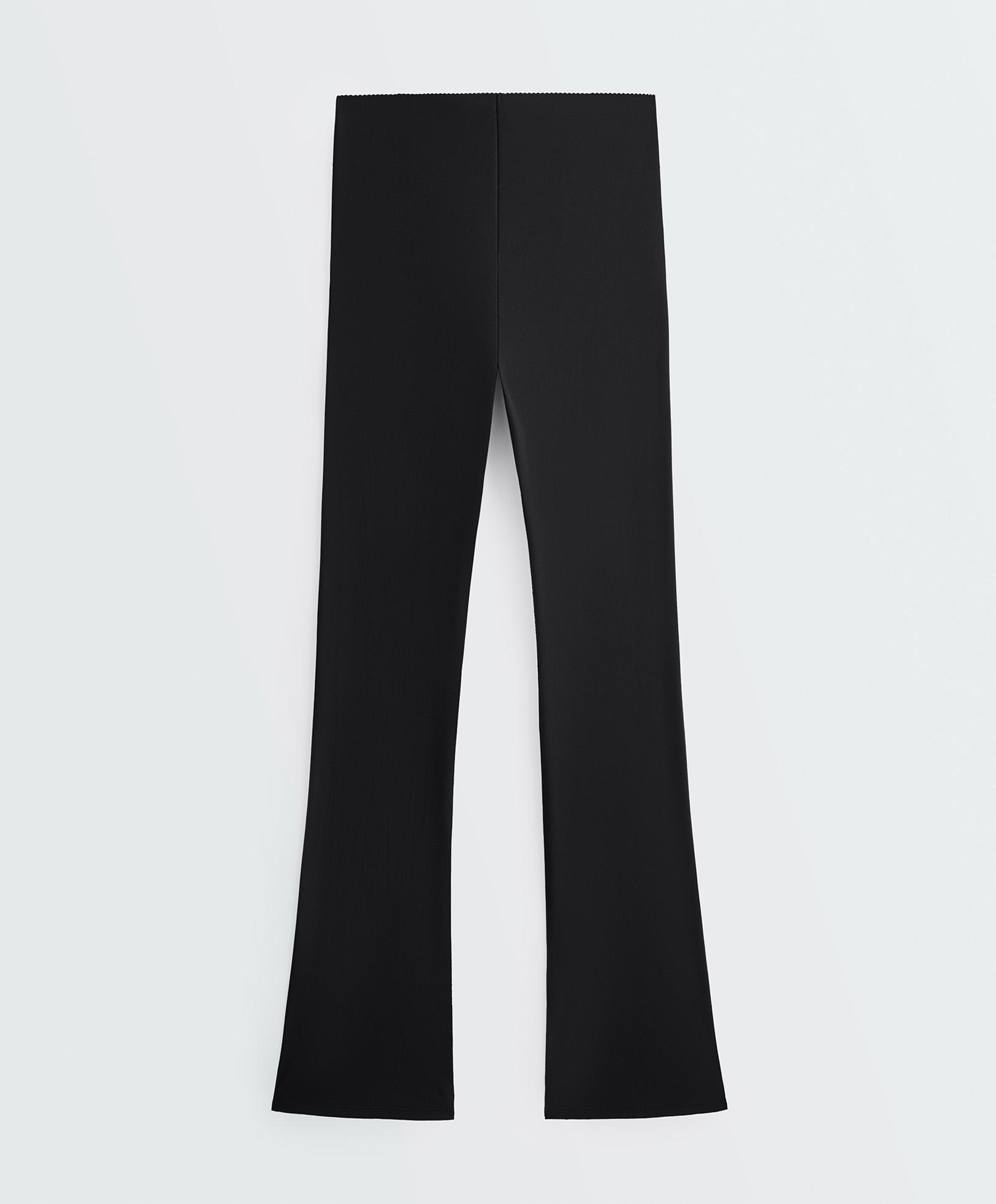 Super high rise Comfortlux flare trousers — BLACK