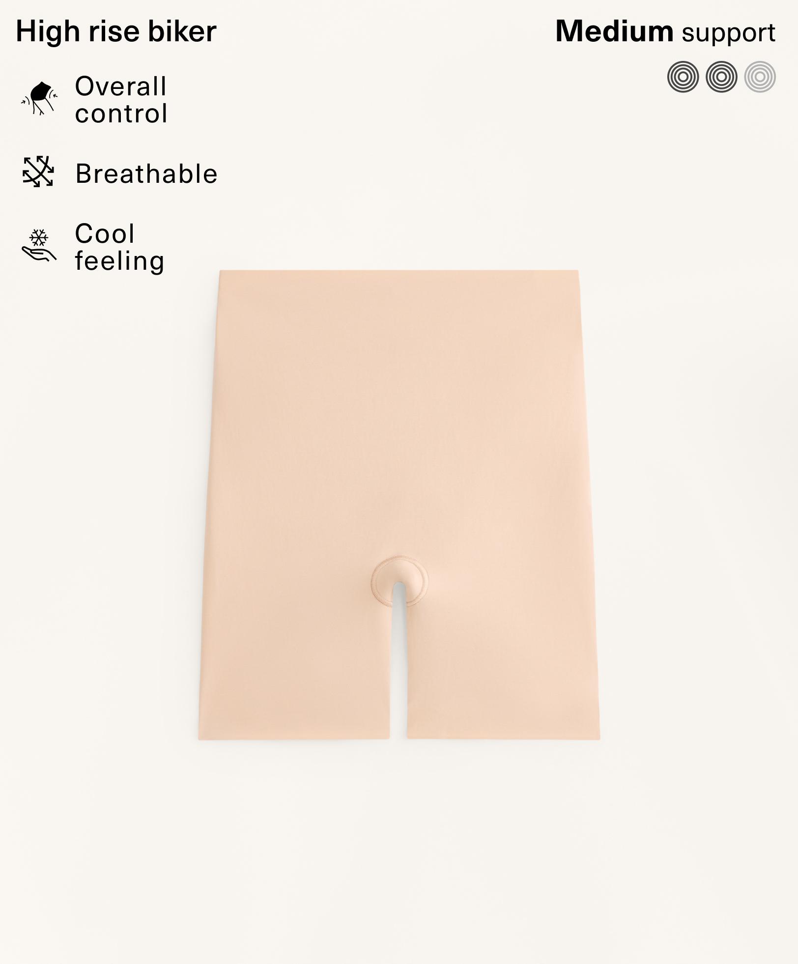 Ciclista cintura alta mezcla poliamida invisible medium support