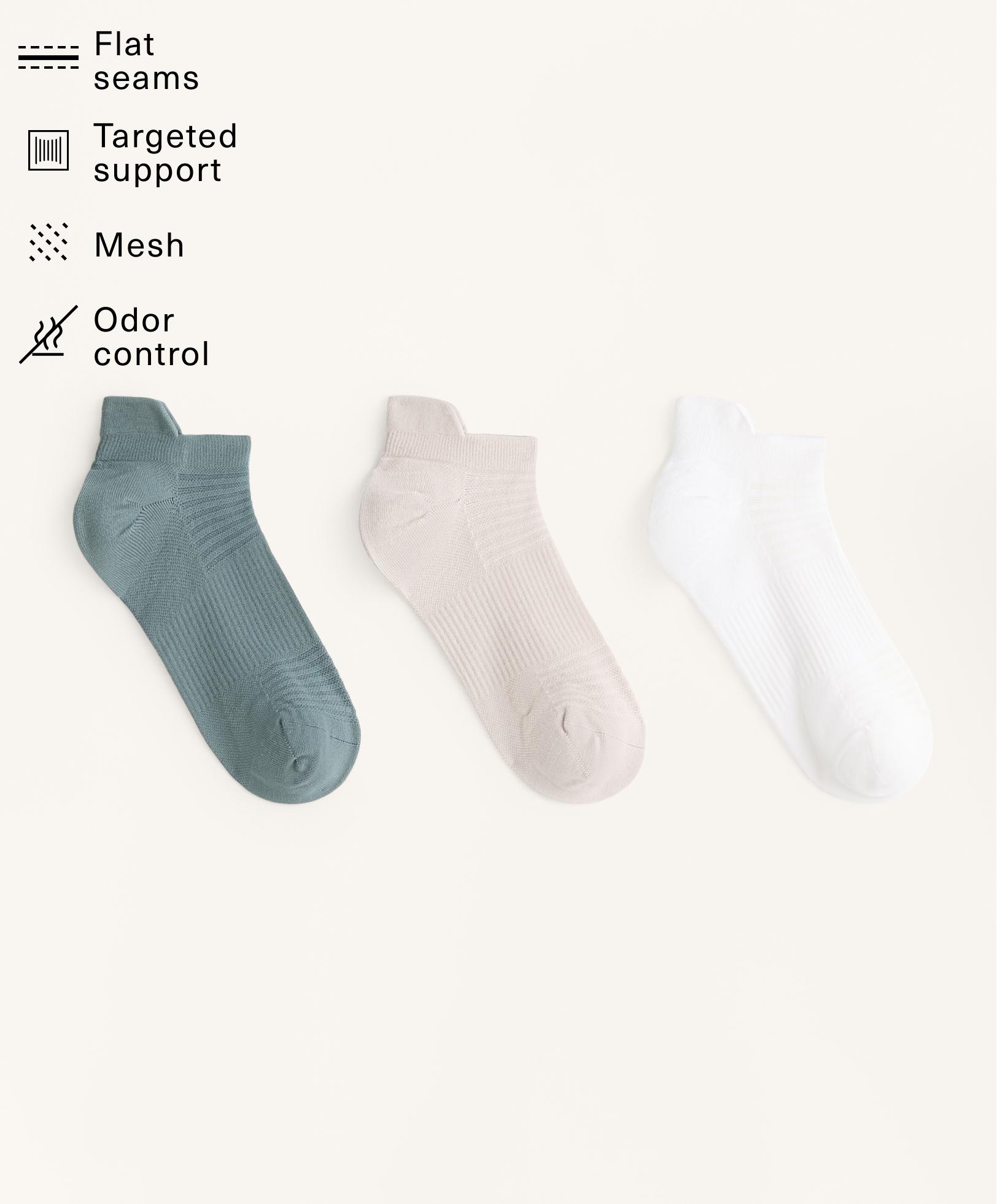 3 paires de chaussettes sneaker à languette en mélange de polyamide 3 paires de chaussettes sneaker à languette en mélange de polyamide