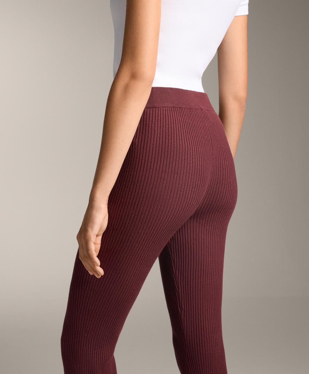 Flare rib knit trousers | OYSHO Costa Rica | Sale