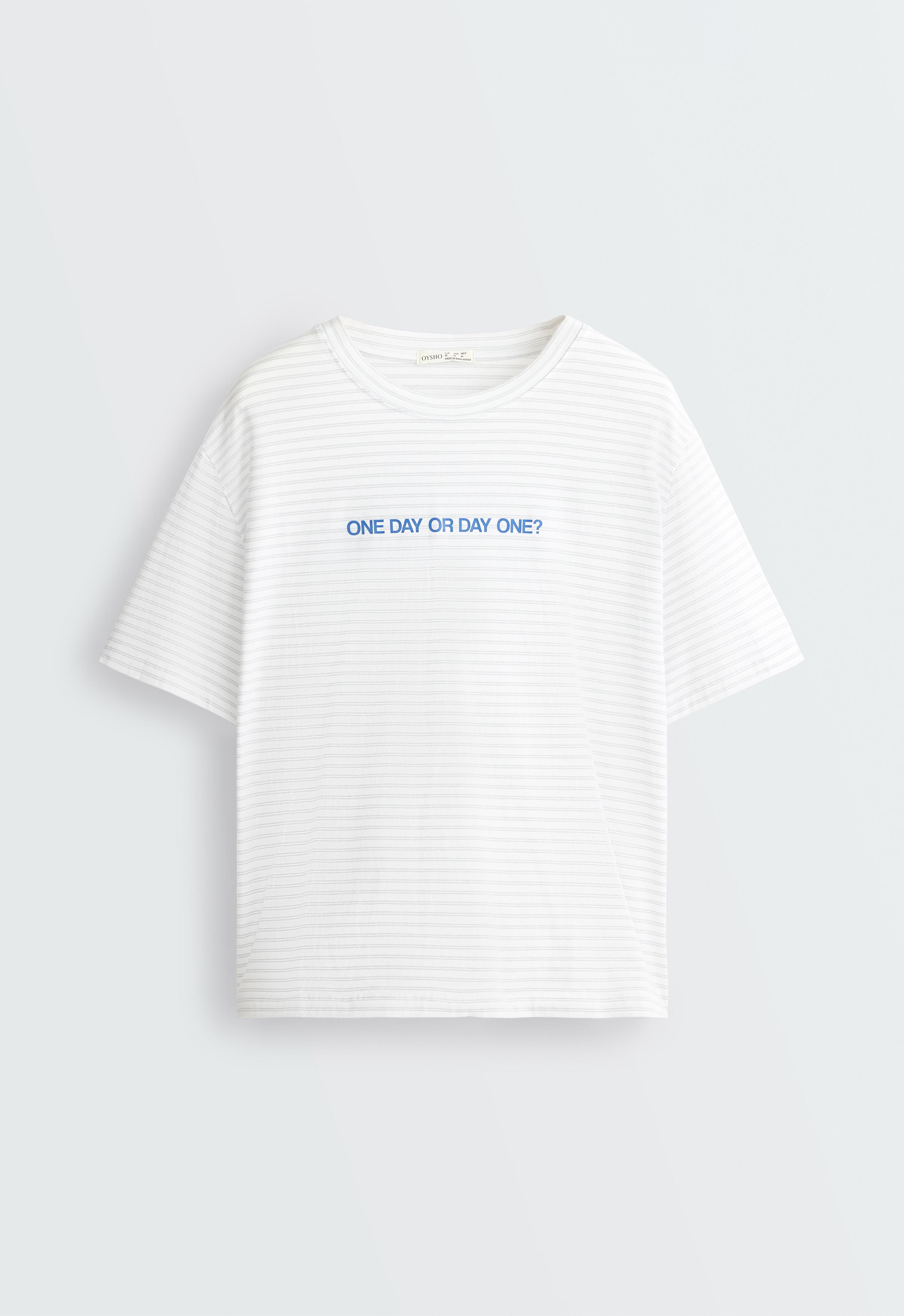 Boxy slogan T-shirt — WHITE 