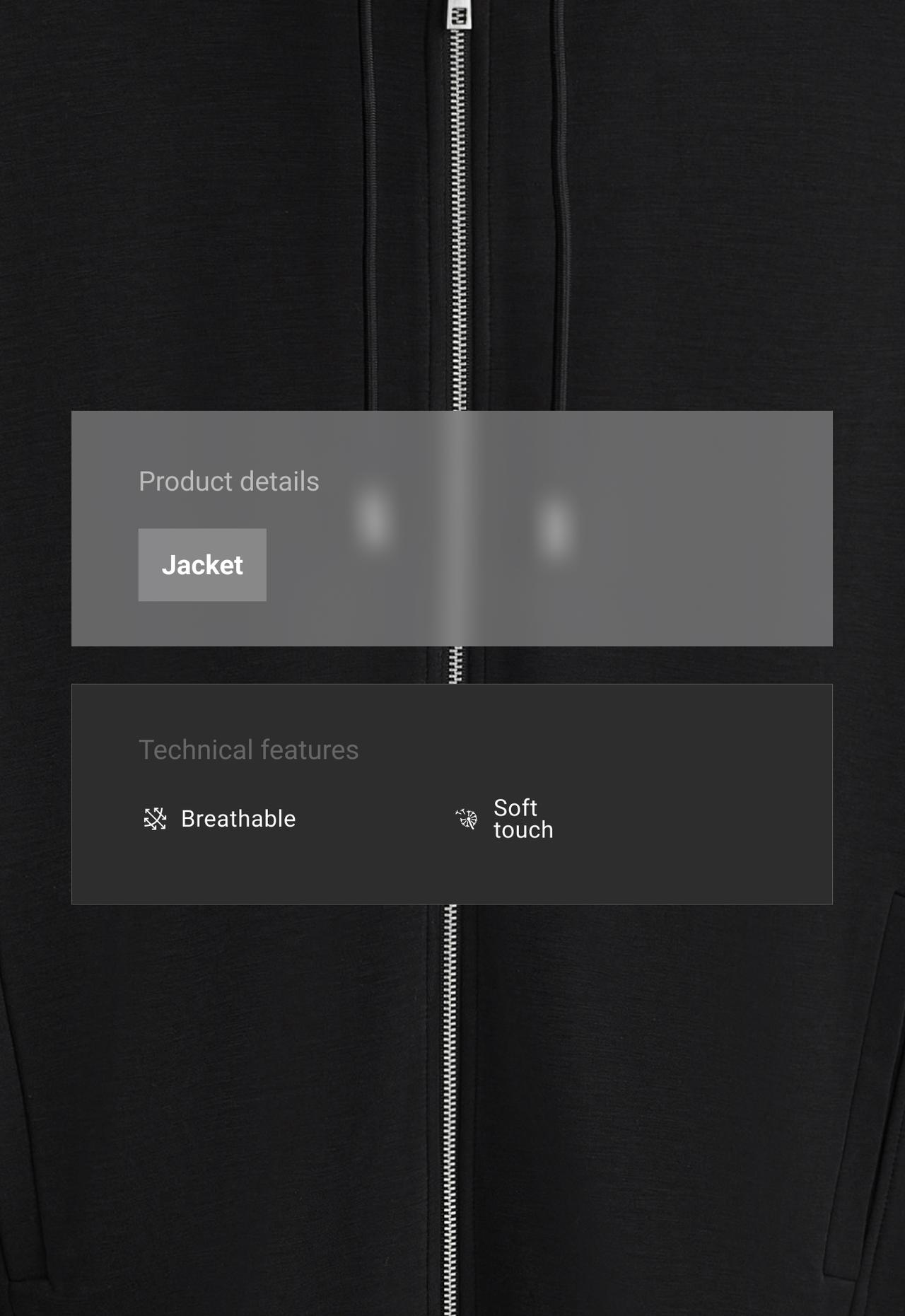 Long soft touch jacket with modal — BLACK