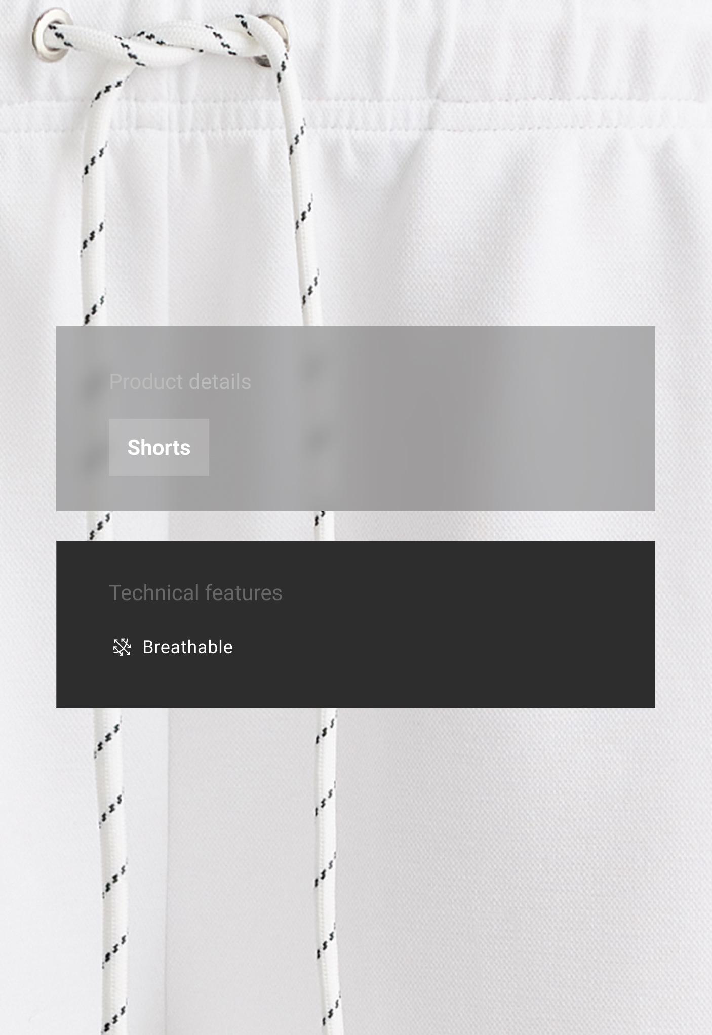 Cotton piqué shorts with piping — WHITE 