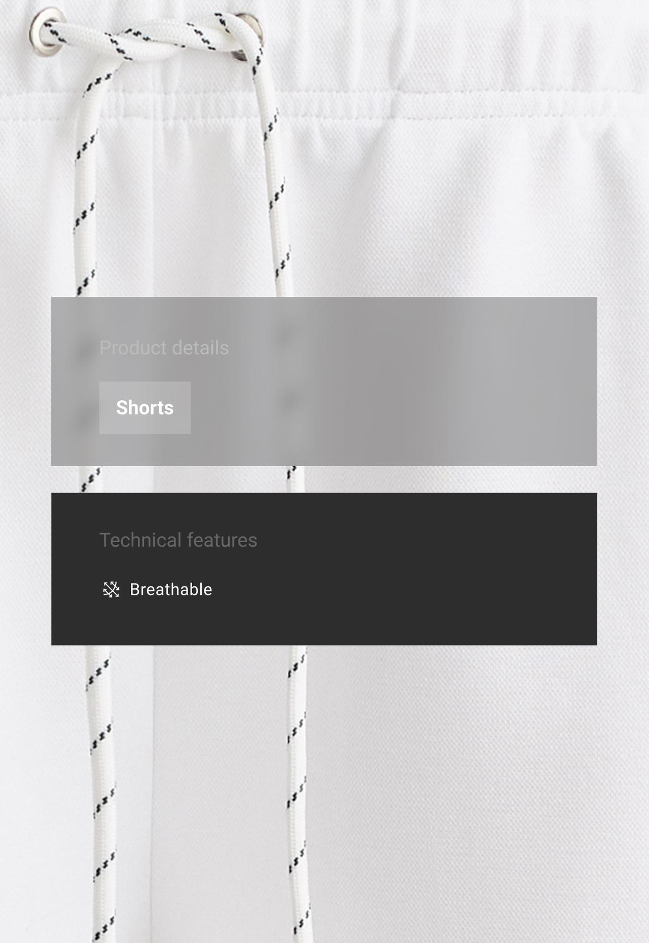 Cotton piqué shorts with piping — WHITE
