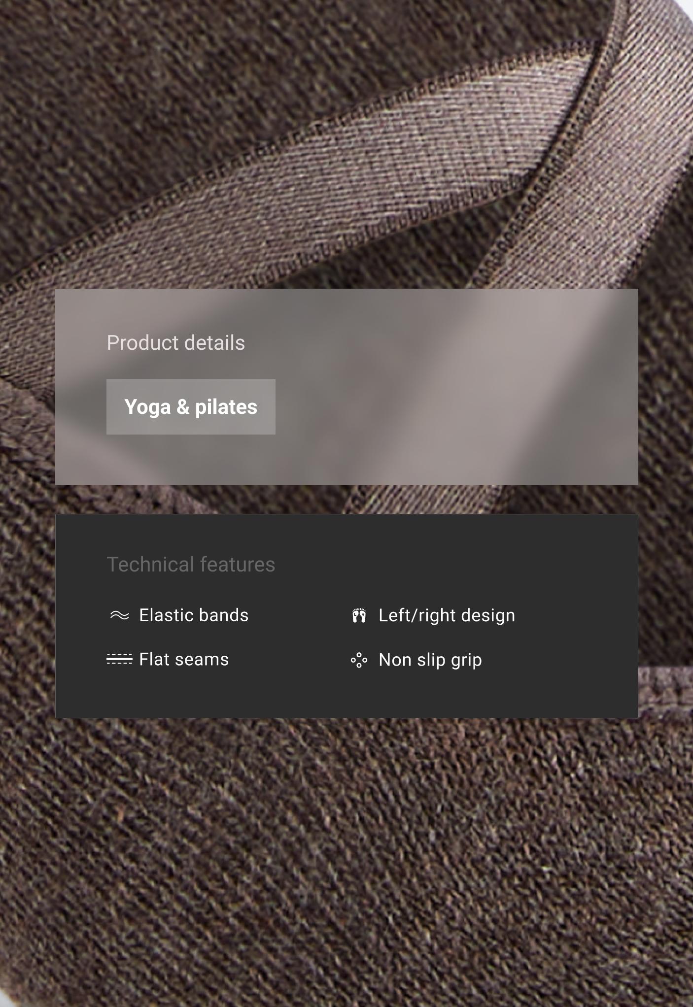 2 κάλτσες yoga/pilates με βαμβάκι & χιαστί