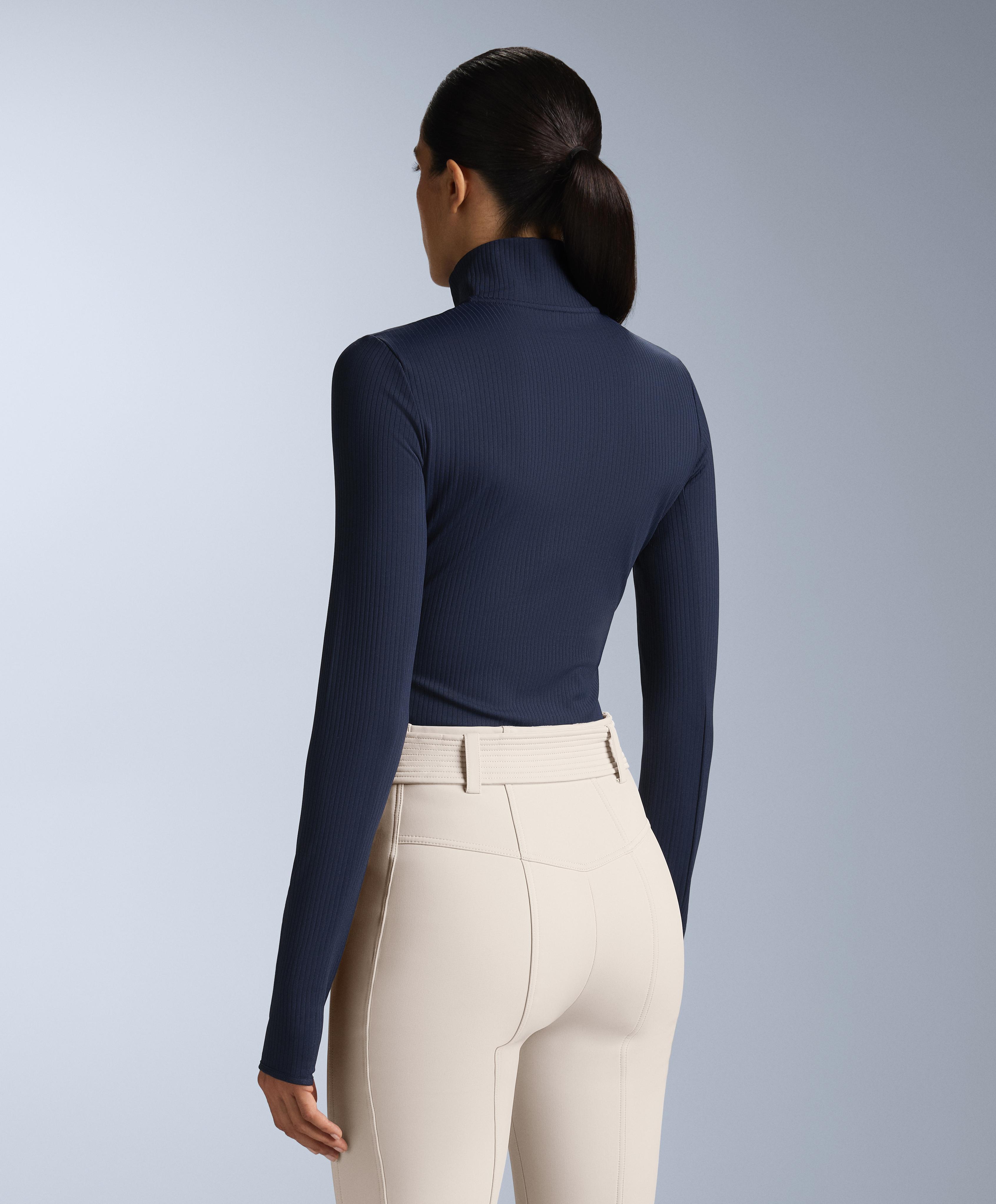 Thermal base layer rib T-shirt — NAVY BLUE