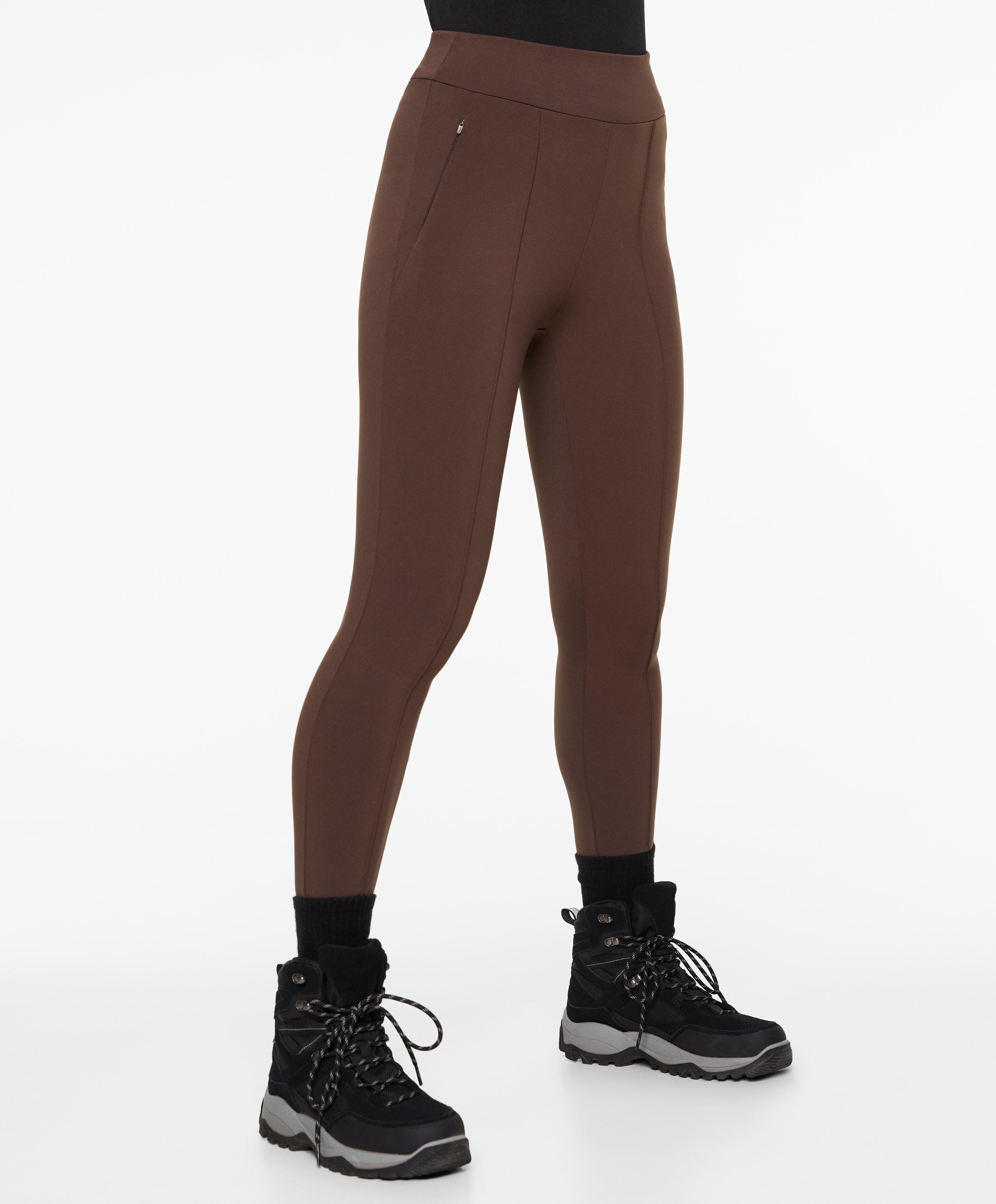 70cm warm ankle-length leggings with crease