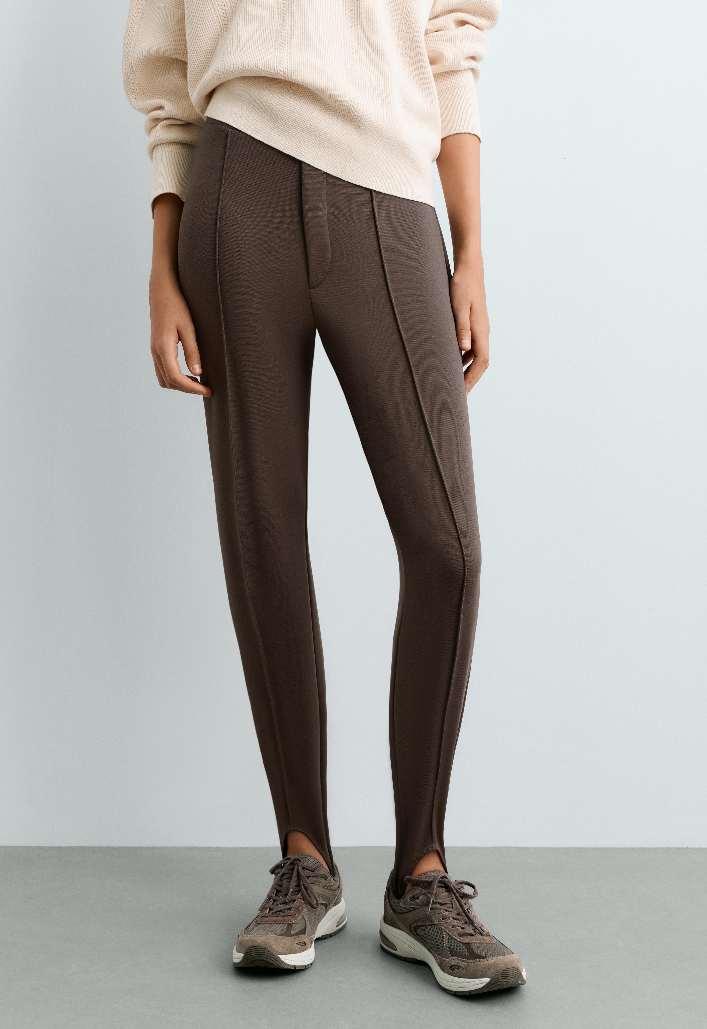 Pantalon ajusté fuseau en coton Pantalon ajusté fuseau en coton