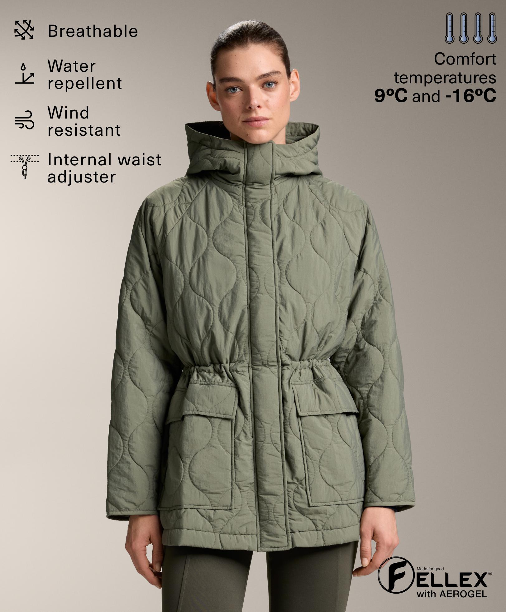 Chaqueta lixeira acolchada repelente á auga FELLEX® con AEROGEL