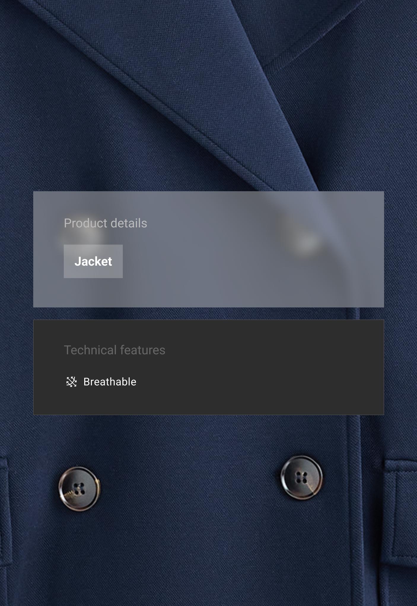 6-button long cotton piqué jacket