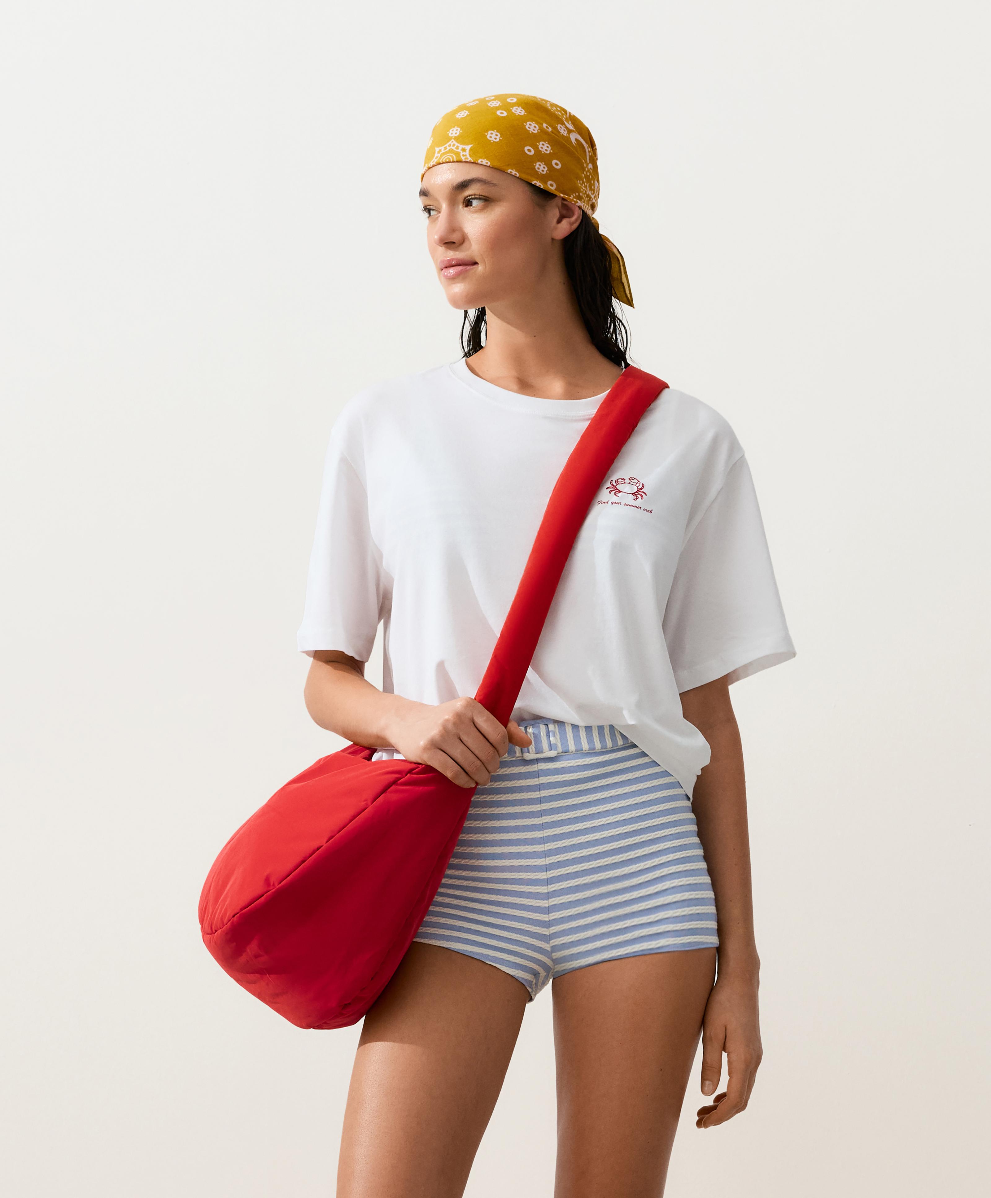 Knotted shoulder bag — RED