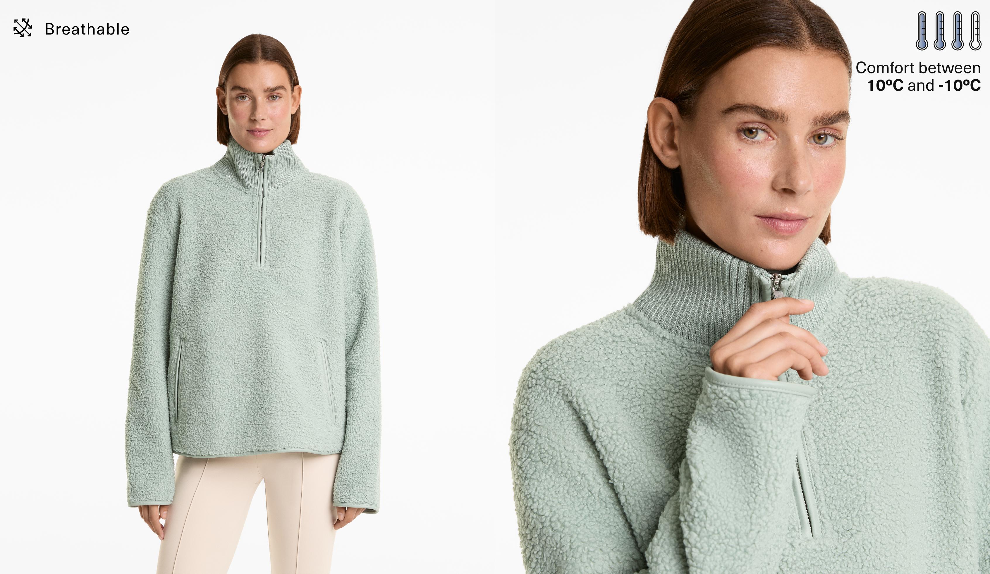 Faux-shearling sweatshirt - Slevy