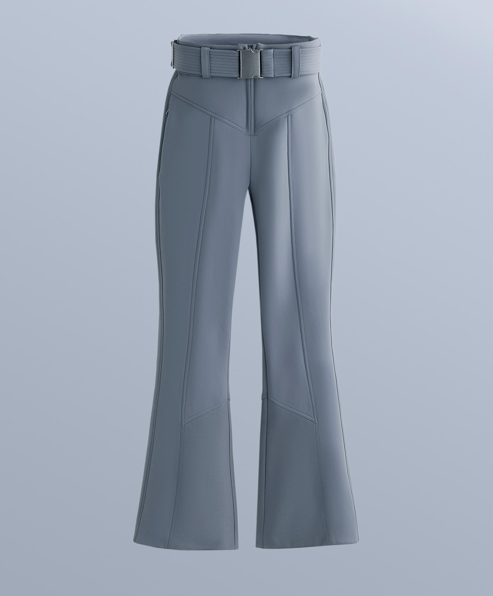 Water-resistant high-rise flare stretch SKI trousers — GREY-BLUE