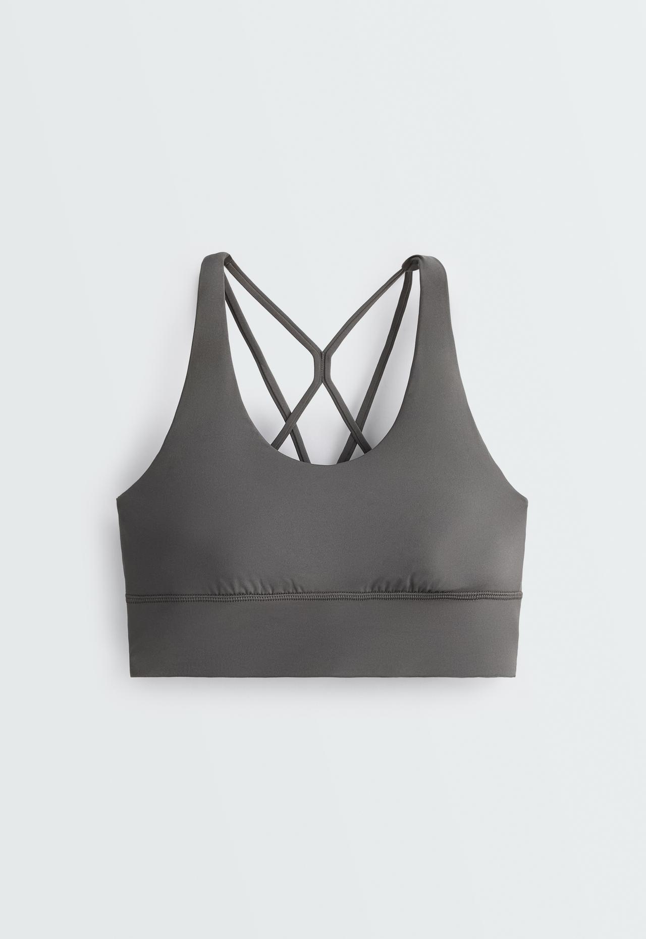 Medium support Comfortlux sports bra with cup — ASPHALT GREY