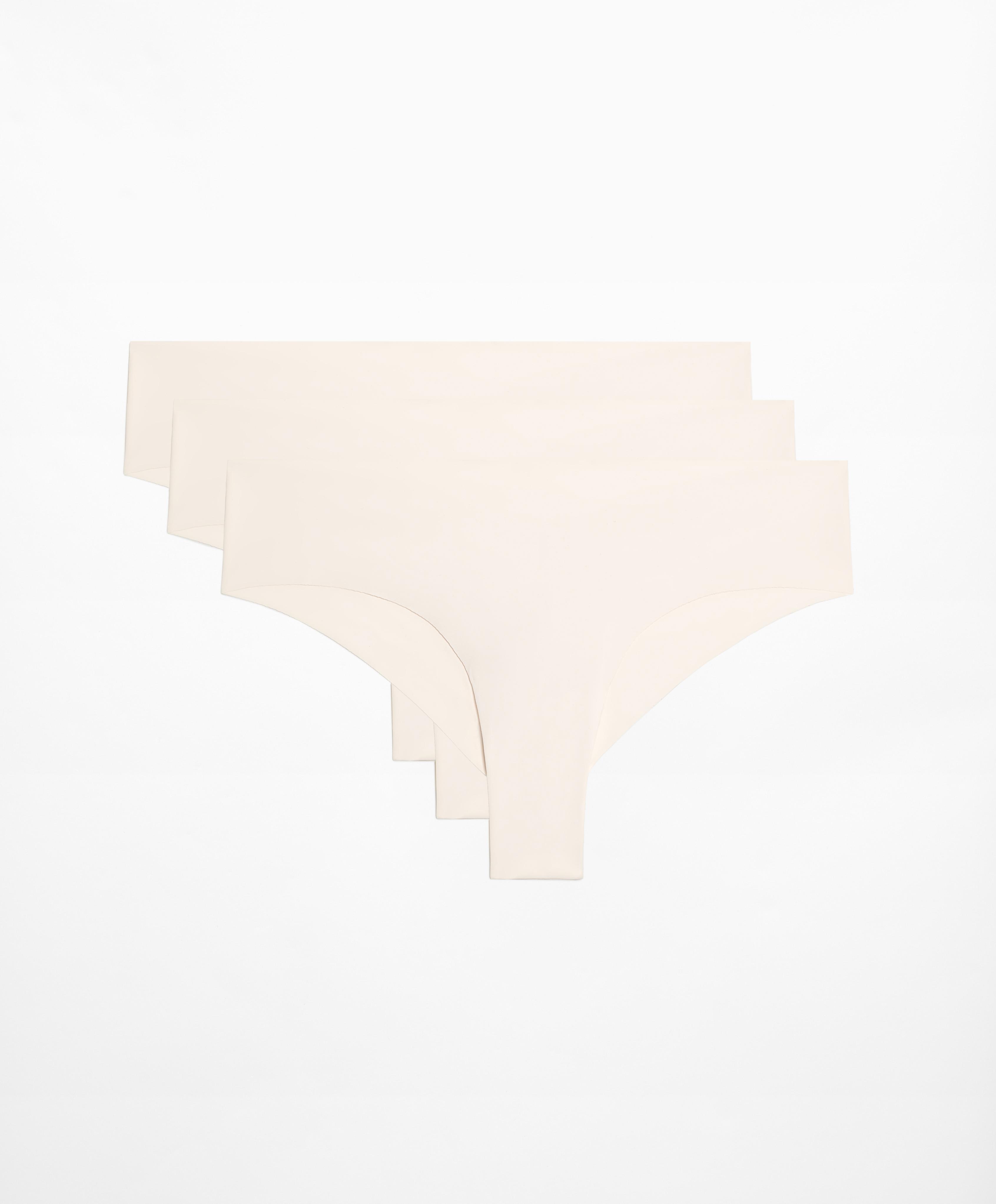 3 laser-cut invisible cheeky briefs