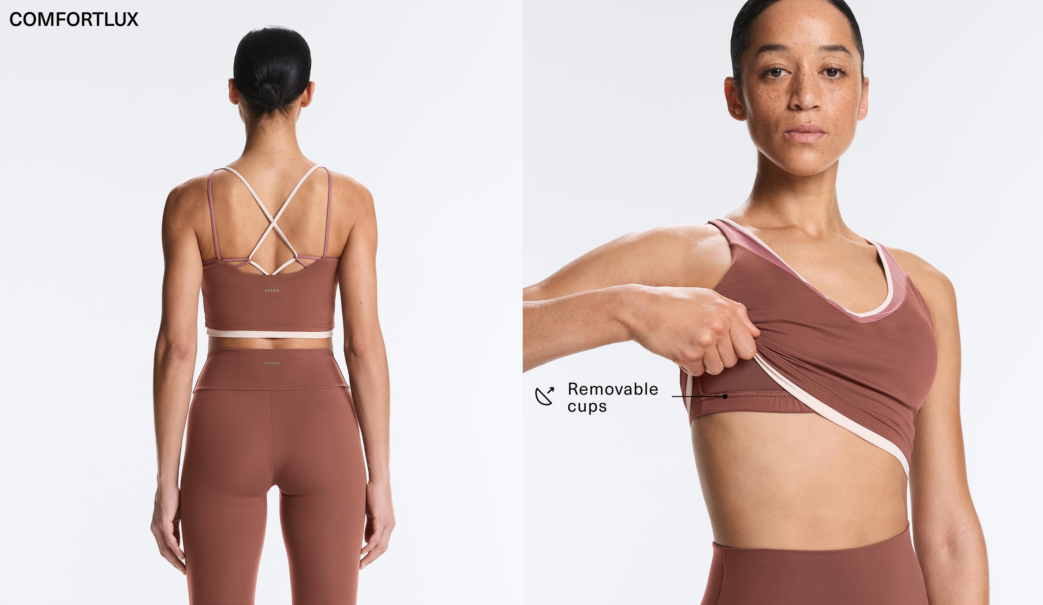 Comfortlux block tank top — MAHOGANY