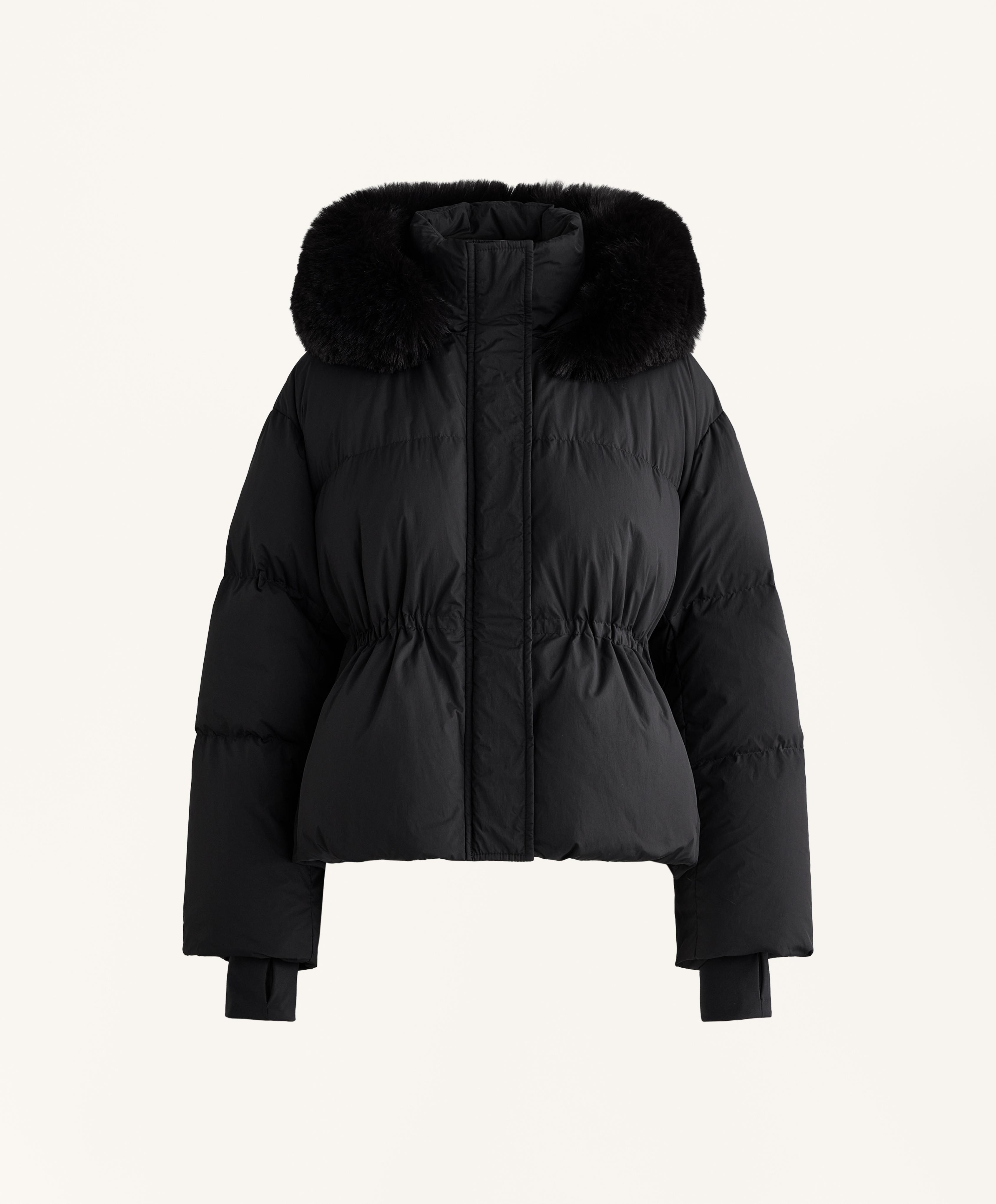 Short 100% down padded jacket — BLACK