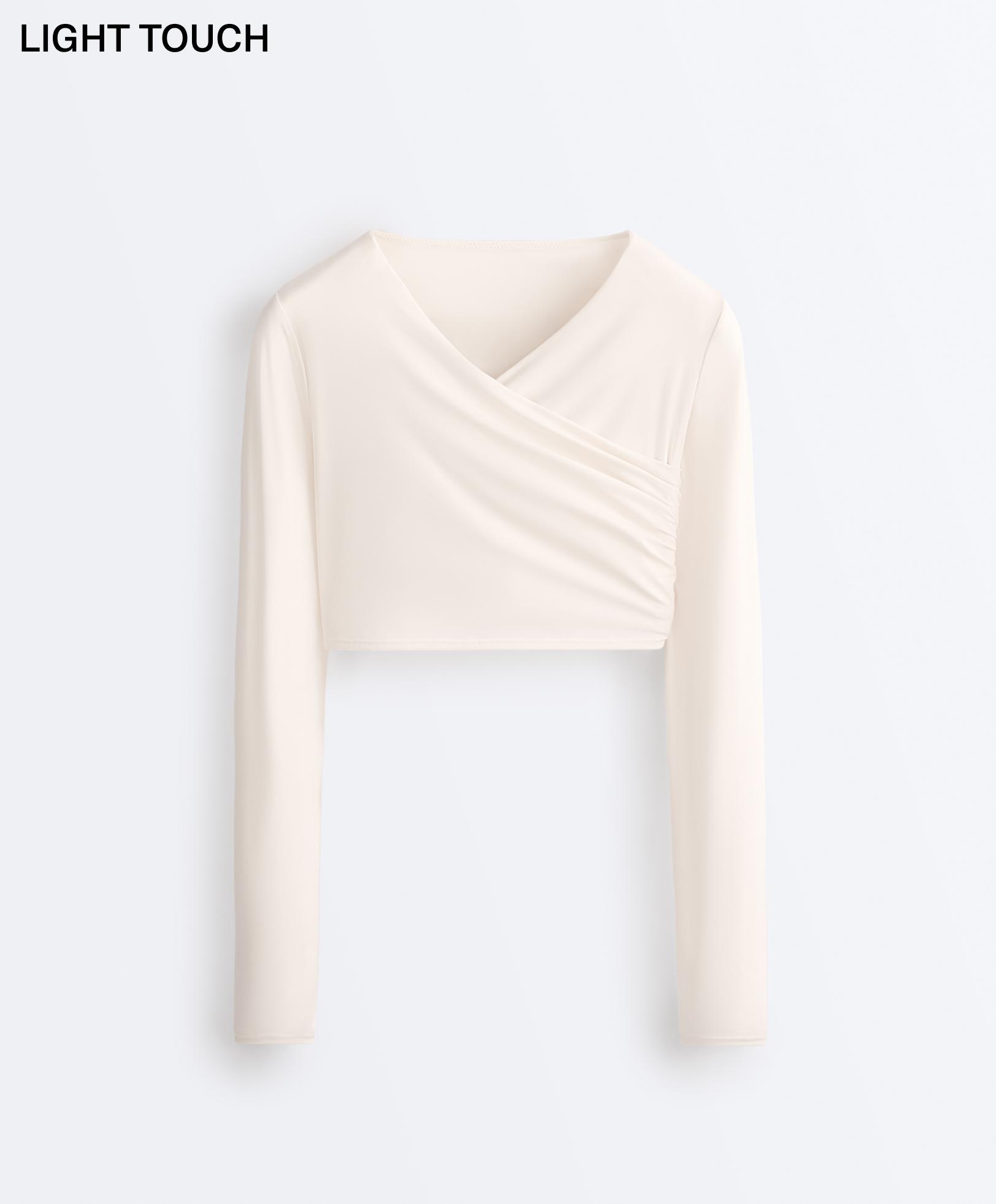 Light Touch long-sleeved T-shirt — PALE ECRU