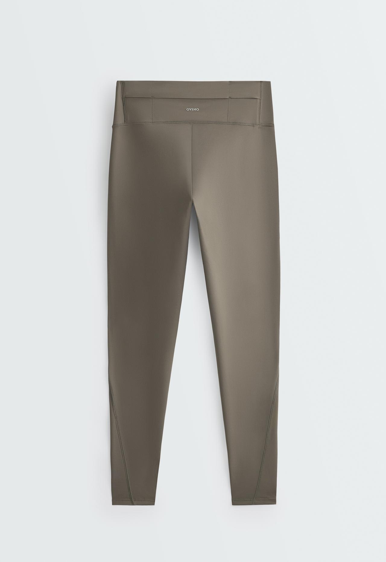 Ankle-length High rise Rapid Dry leggings with pockets — CHARCOAL GREY