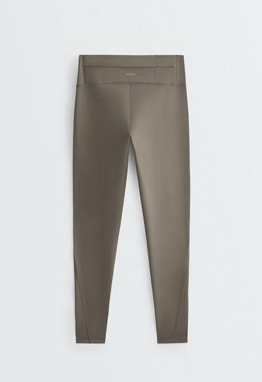 Ankle-length High rise Rapid Dry leggings with pockets — CHARCOAL GREY 8