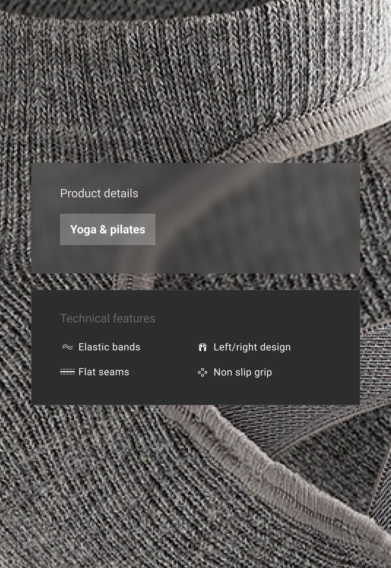 2 pairs of crossover strap cotton blend yoga and Pilates sneaker socks — PALE GREY MELANGE