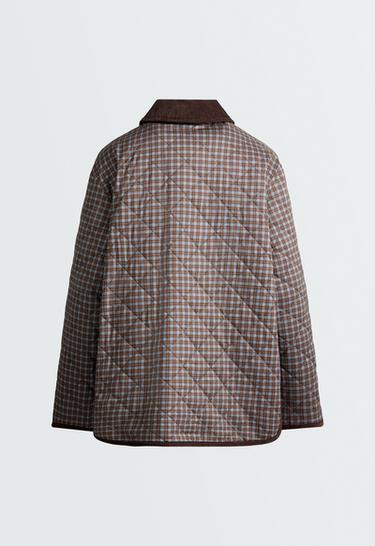 FELLEX® AEROGEL checked midi padded jacket — DARK INDIGO 7