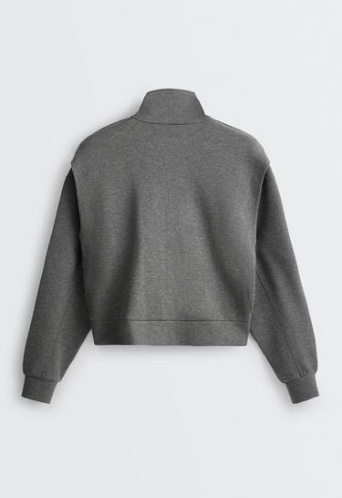 Bomber jacket with pockets in piqué cotton — GREY 7