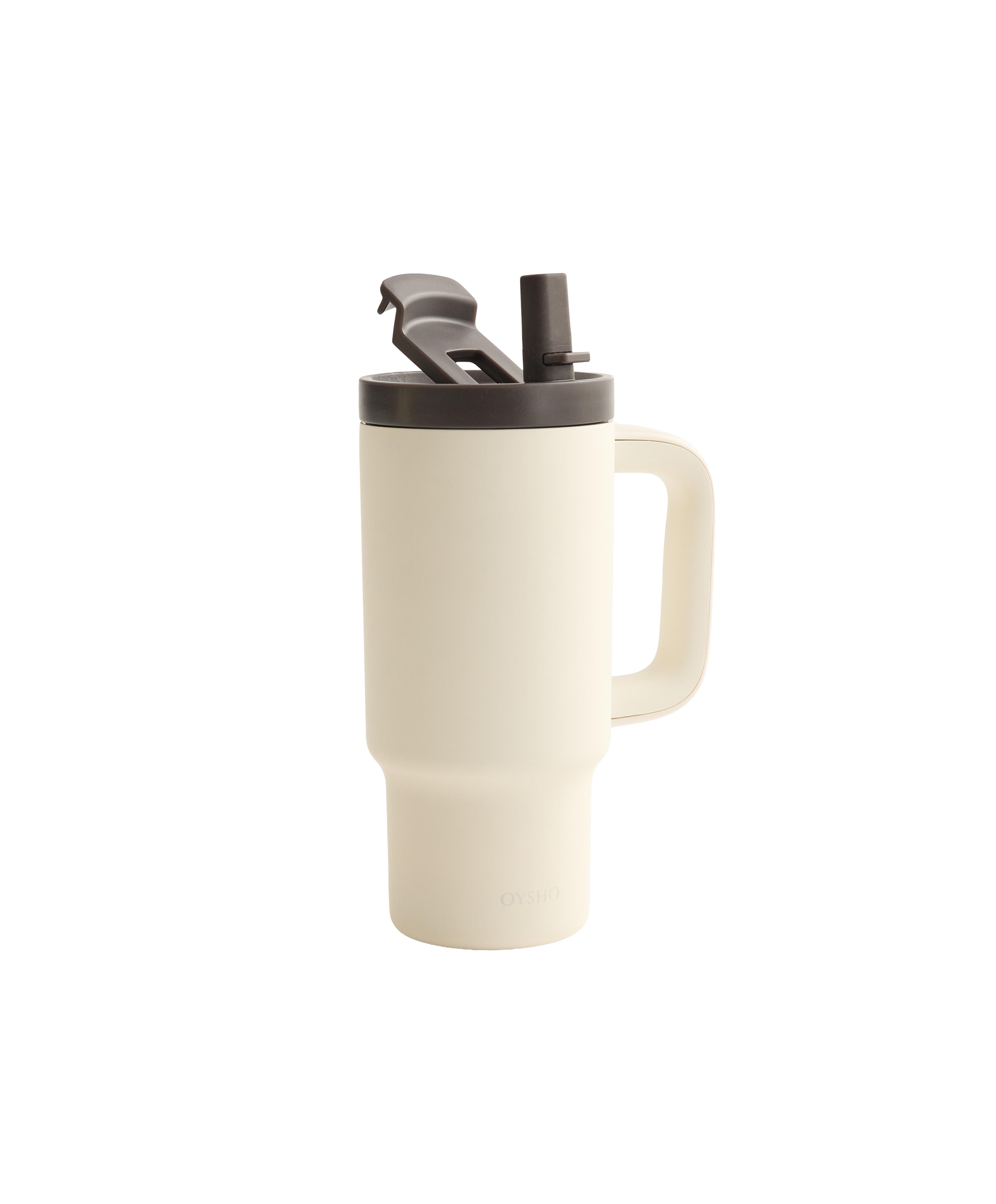 Mini tumbler bottle with handle — PALE ECRU
