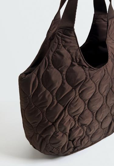Quilted shopper bag — BROWN 5