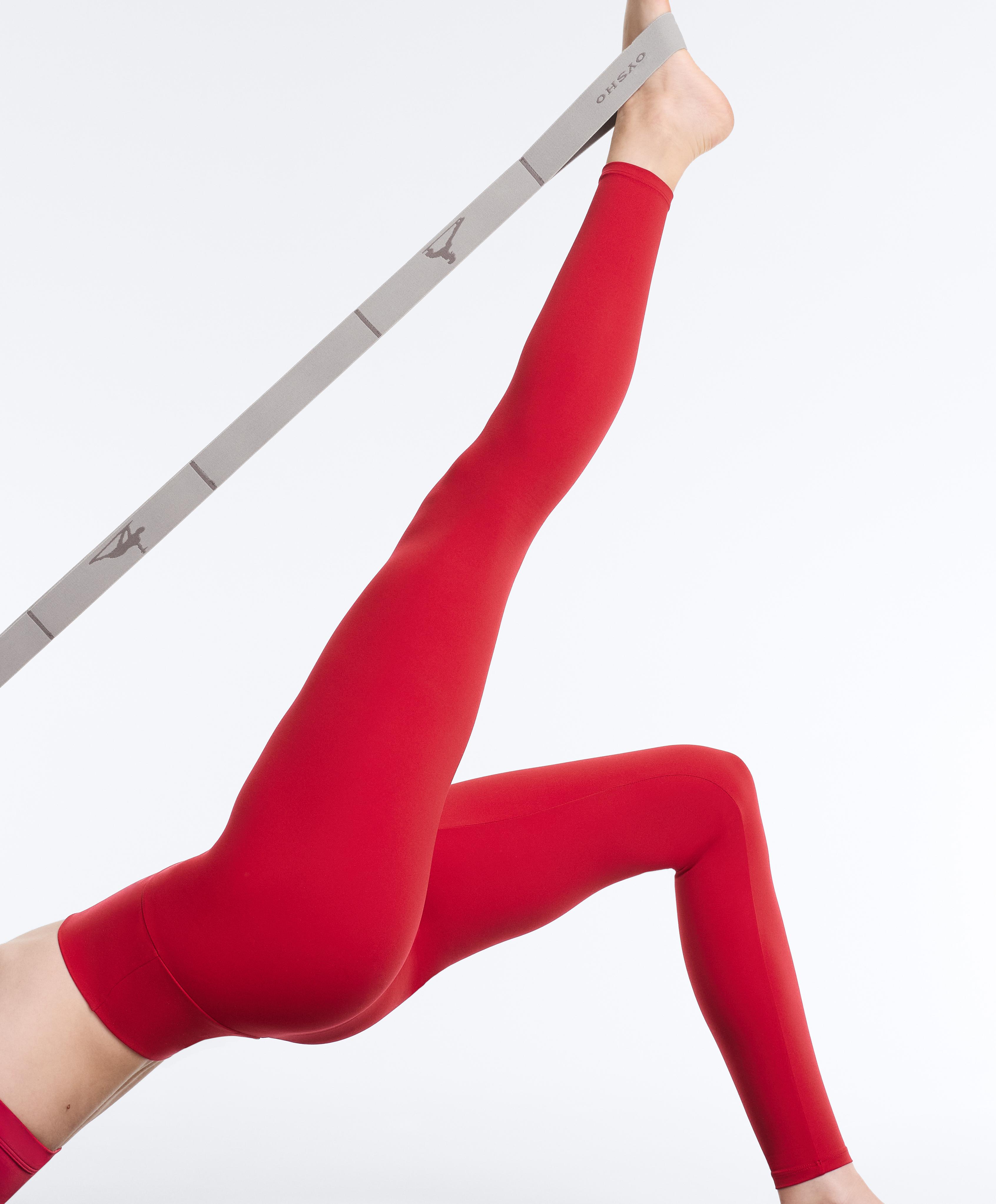 Comfortlux high-waisted ankle-length leggings — BRIGHT RED