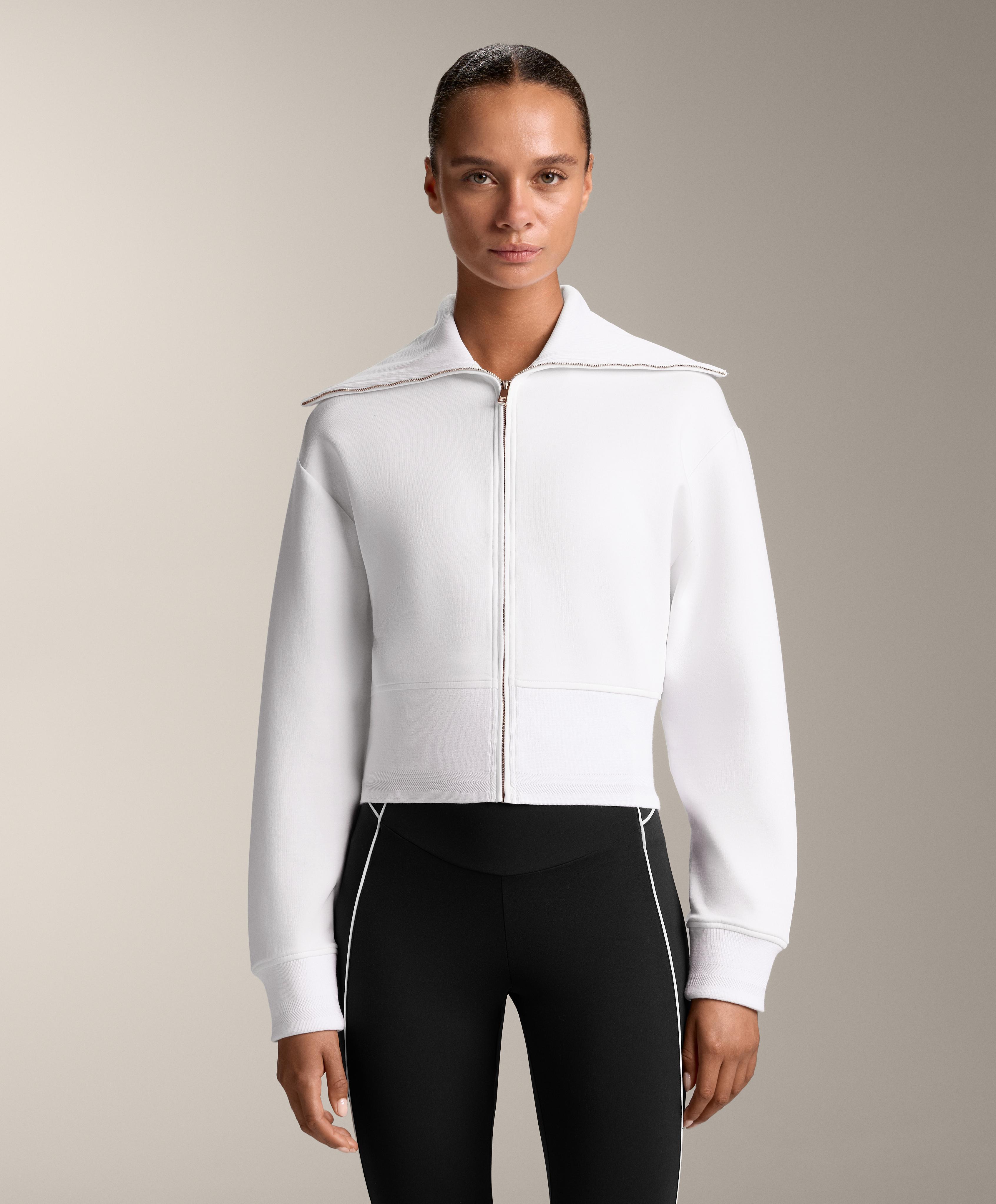 Chaqueta cuello subido rib con algodón
