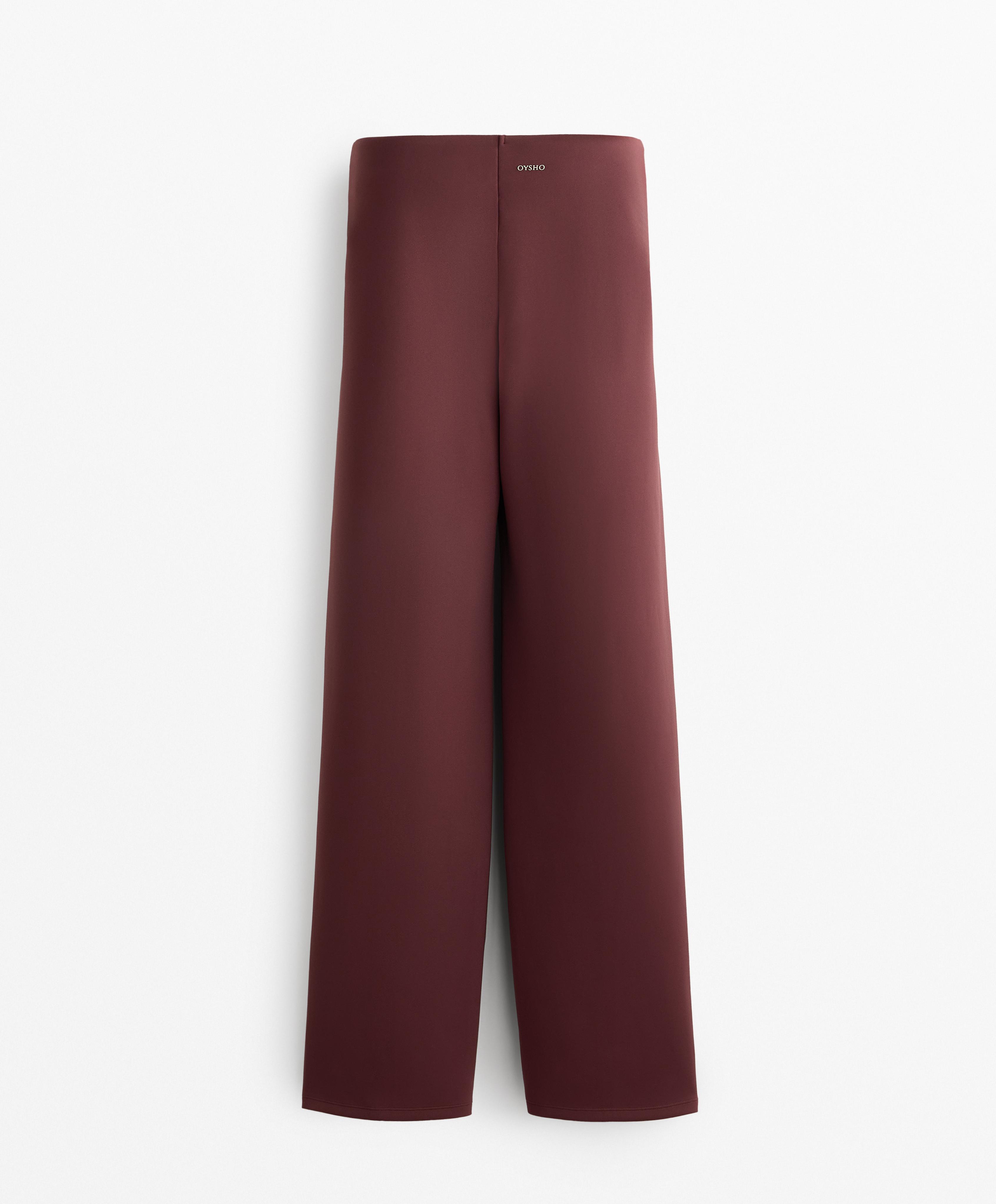 Pantalon droit effet néoprène