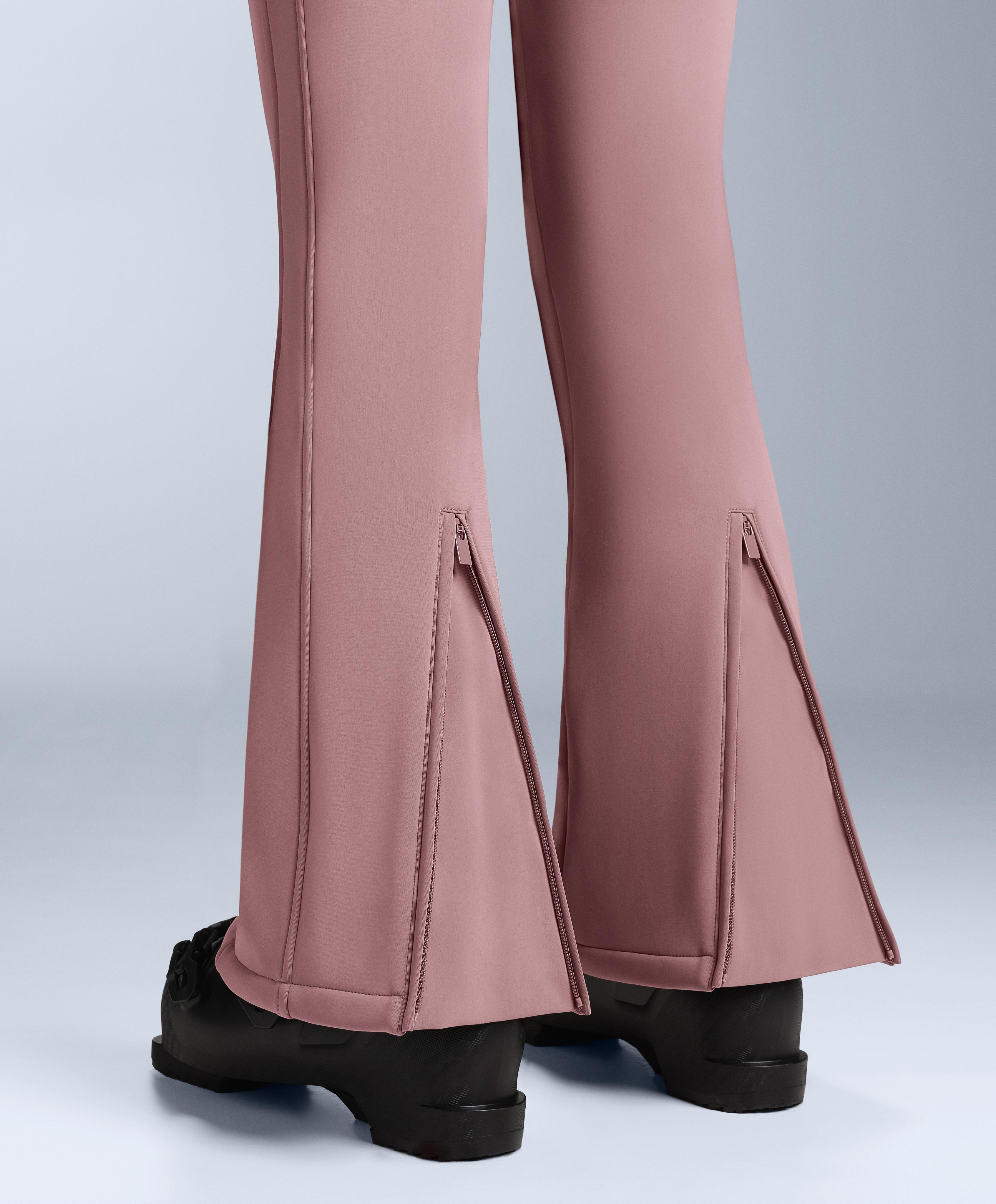 Water-resistant fitted stretch SKI jumpsuit — PINK-MAUVE