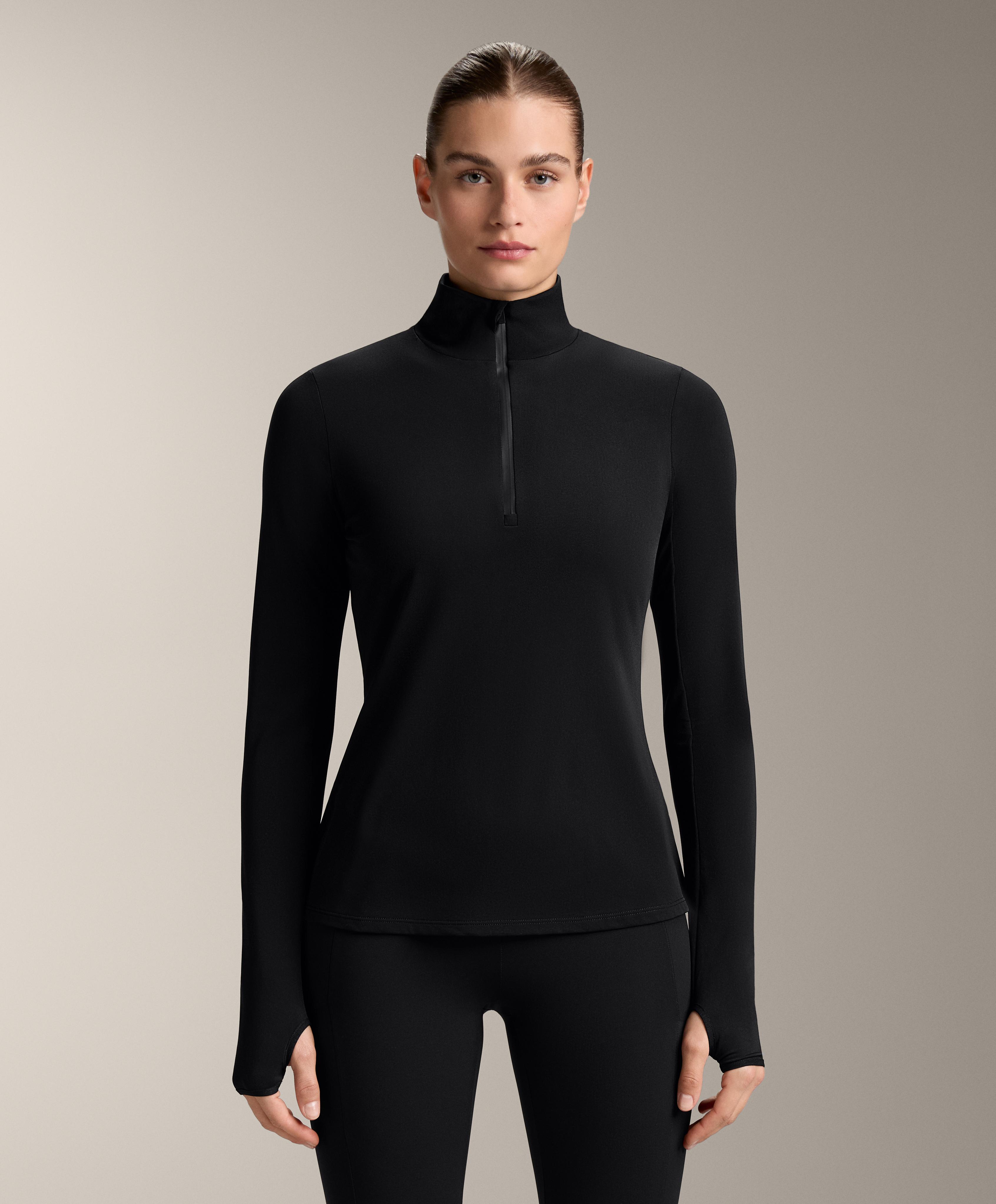 T-shirt thermique base layer demi-fermeture éclair