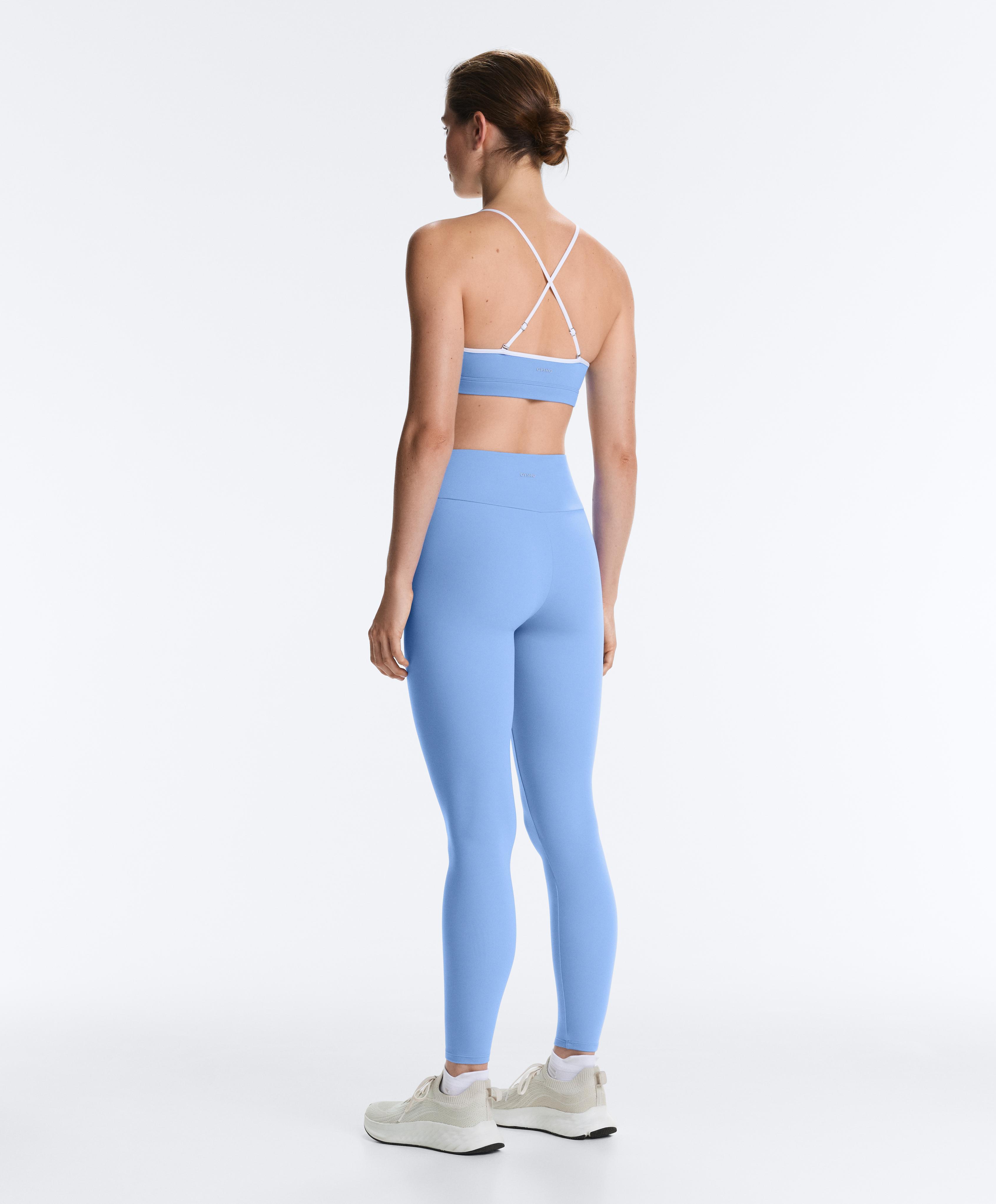 Low-support Comfortlux sports bra with piping — PALE LAVENDER BLUE