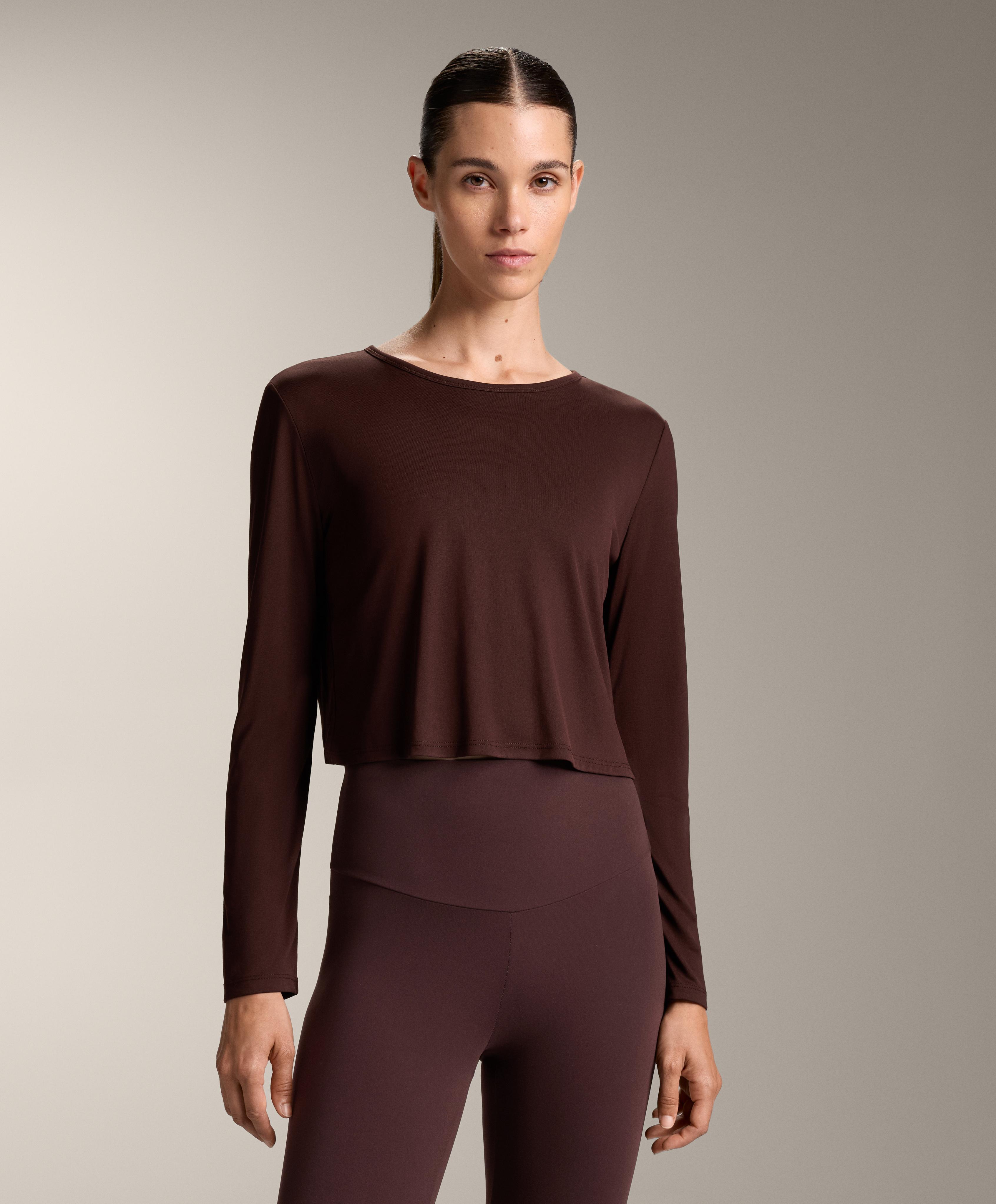 Crossover back crop T-shirt with modal Crossover back crop T-shirt with modal