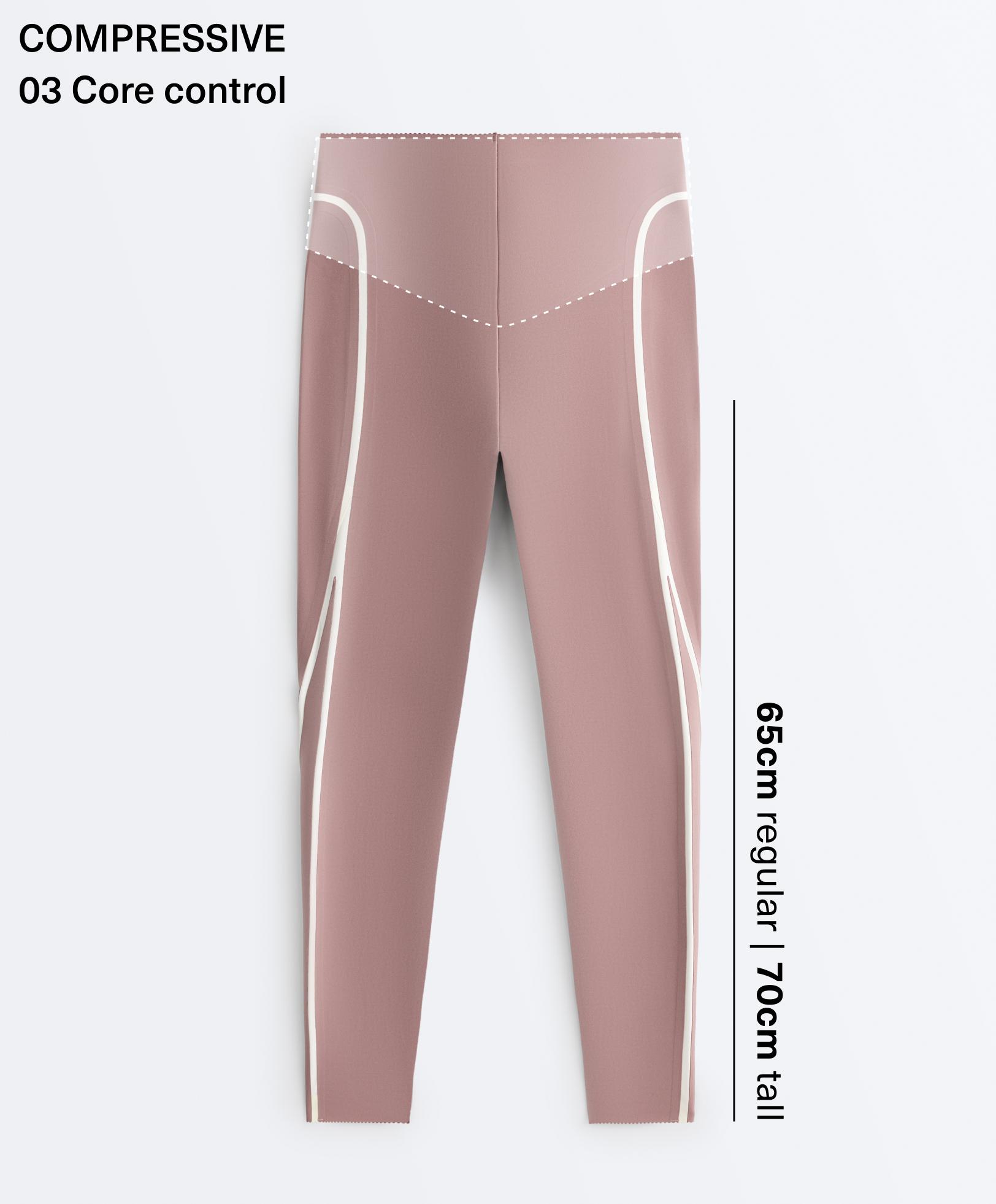 High-rise compressive core-control ankle-length leggings with contrast details High-rise compressive core-control ankle-length leggings with contrast details