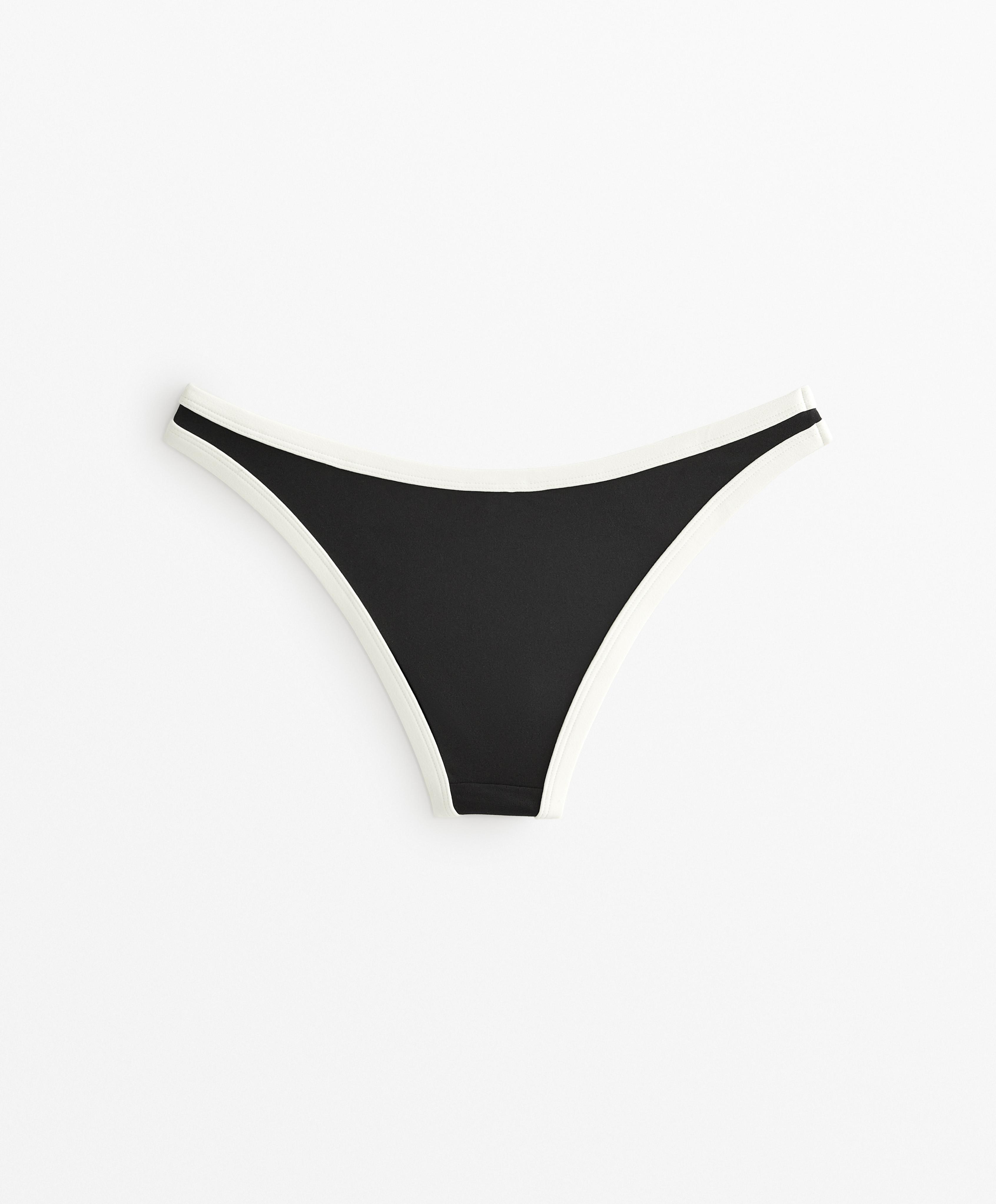 Contrast trim medium-coverage bikini briefs