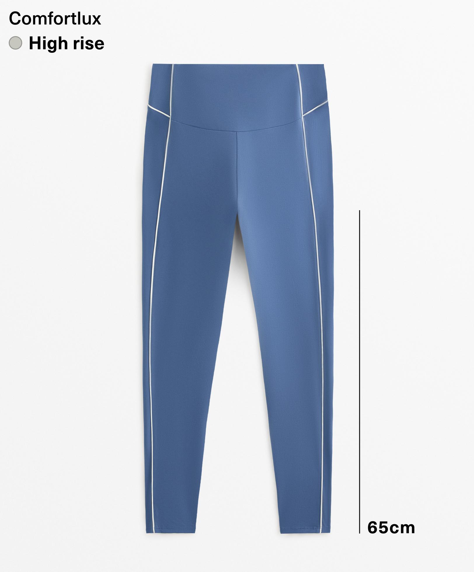 Comfortlux high rise piping 65cm ankle-length leggings