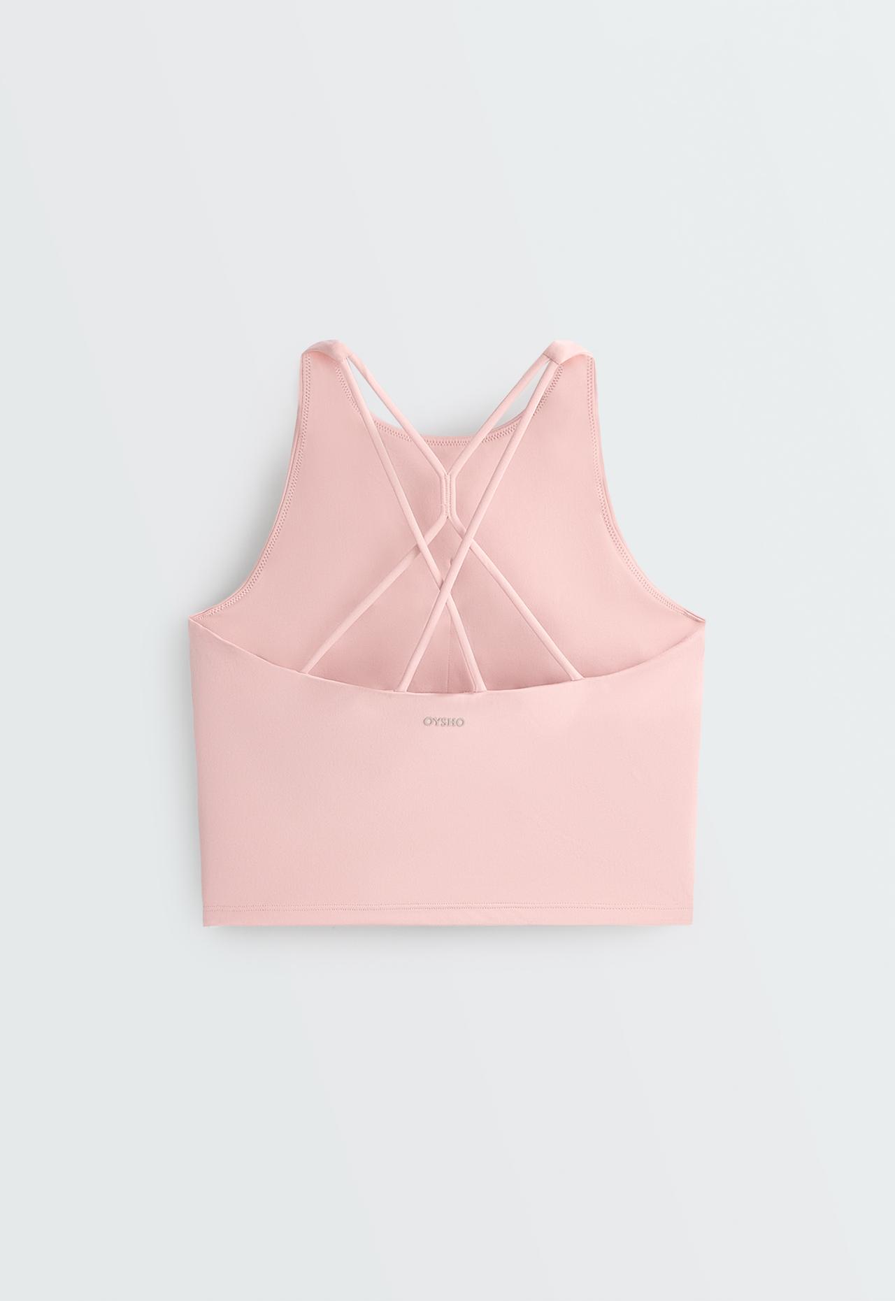 Comfortlux strap tank top with cups — CLOUD PINK