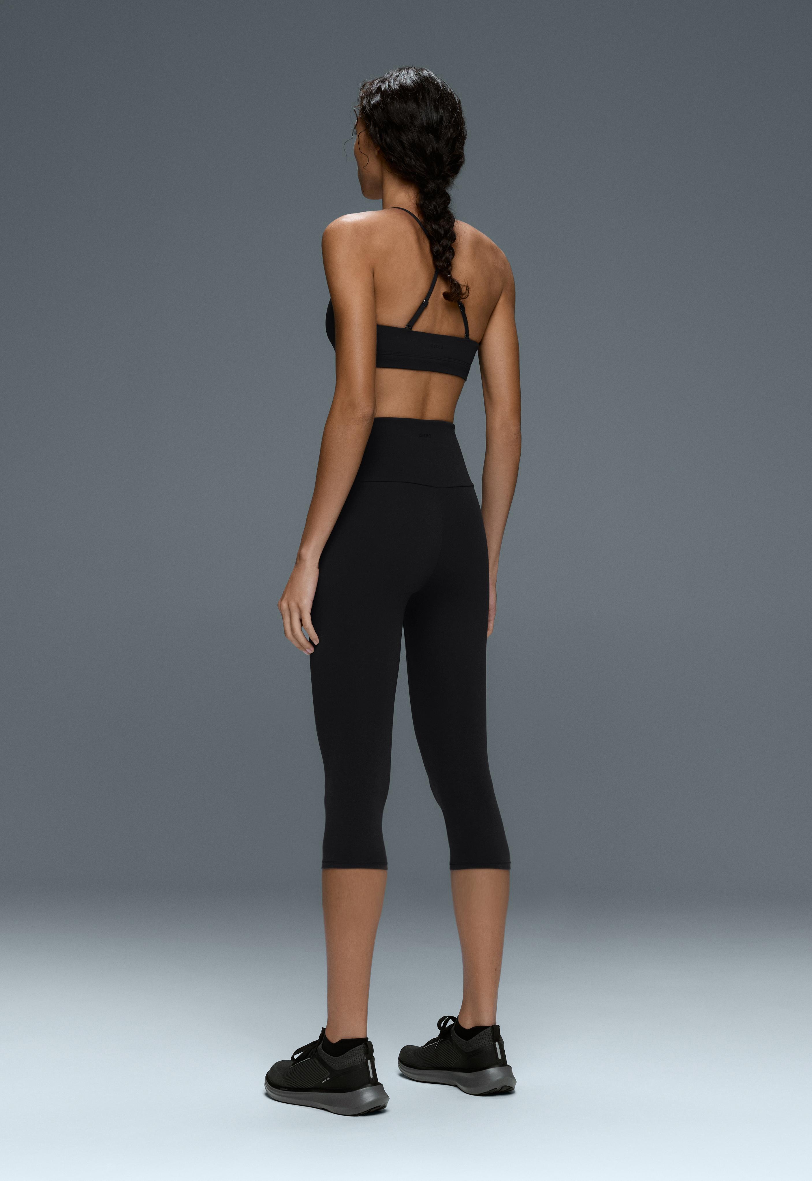 Comfortlux high-rise 40cm knee-length leggings — BLACK