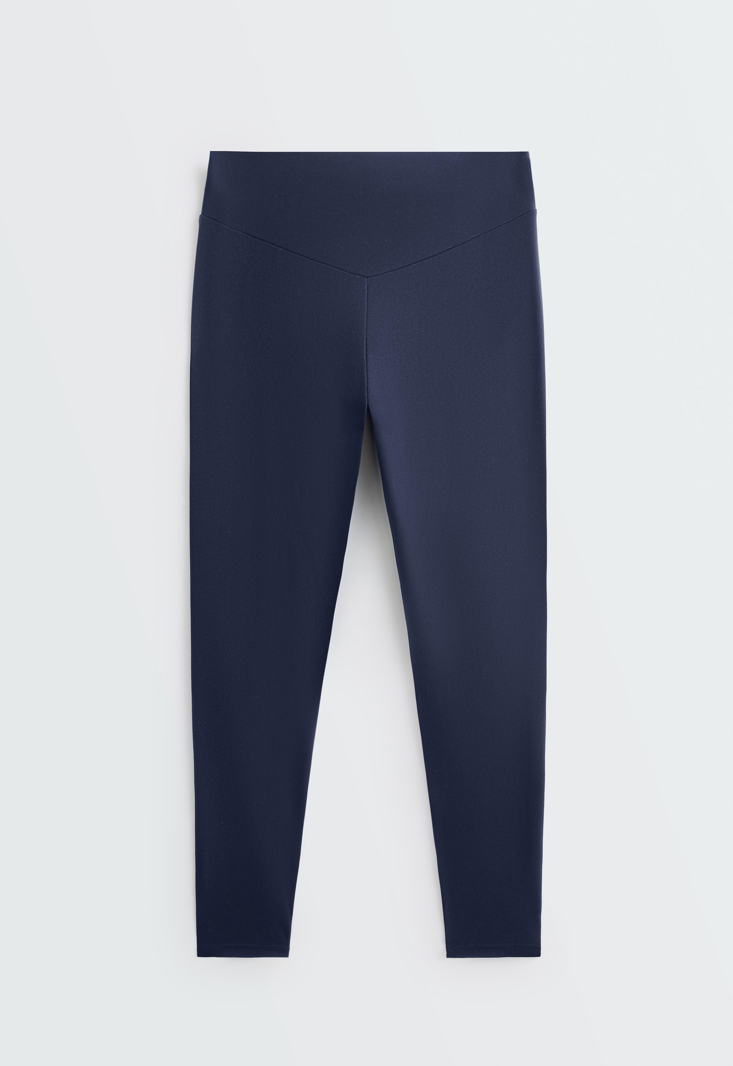 Comfortlux high-waisted ankle-length leggings — NAVY BLUE