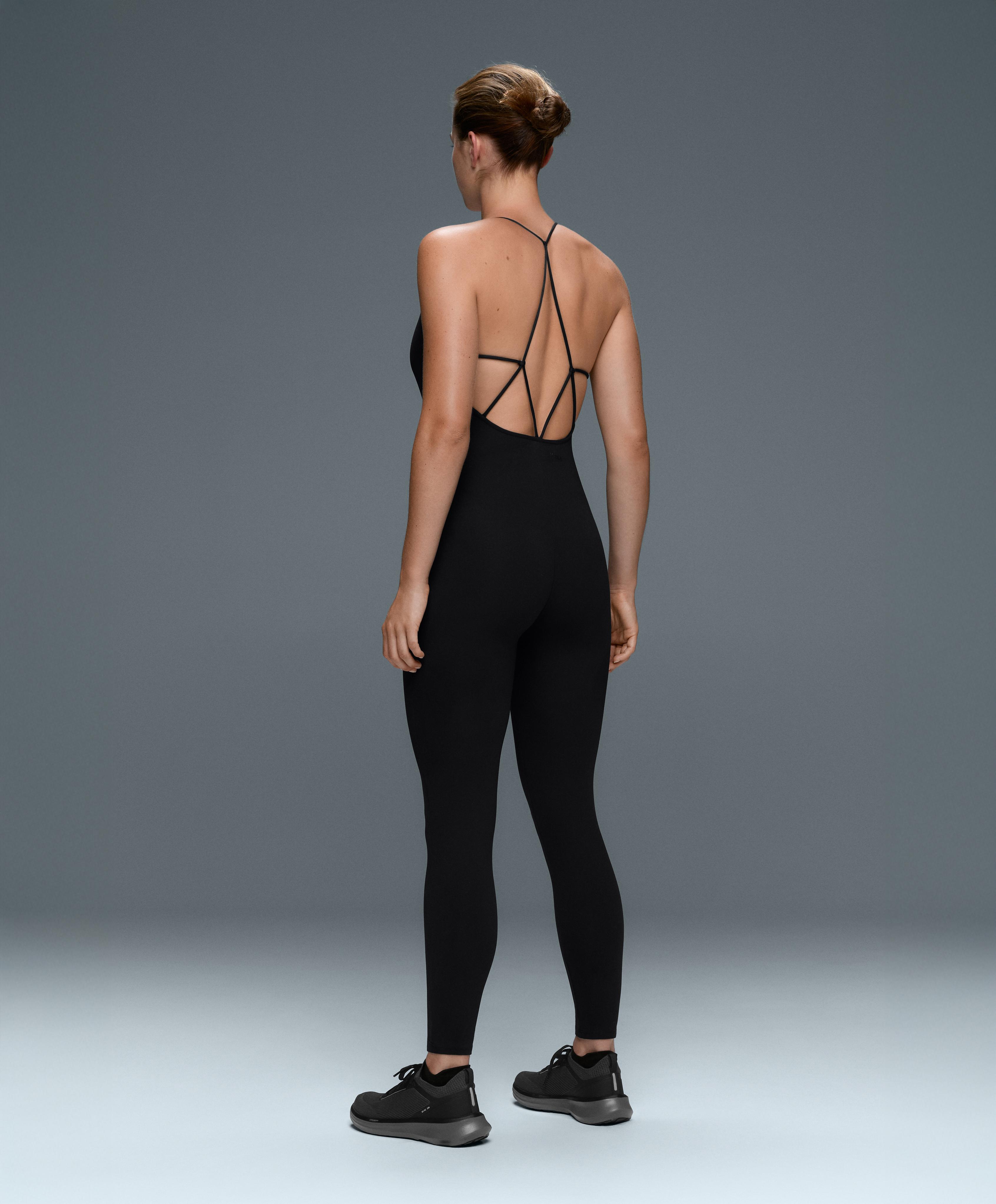 Comfortlux long jumpsuit with knots — BLACK