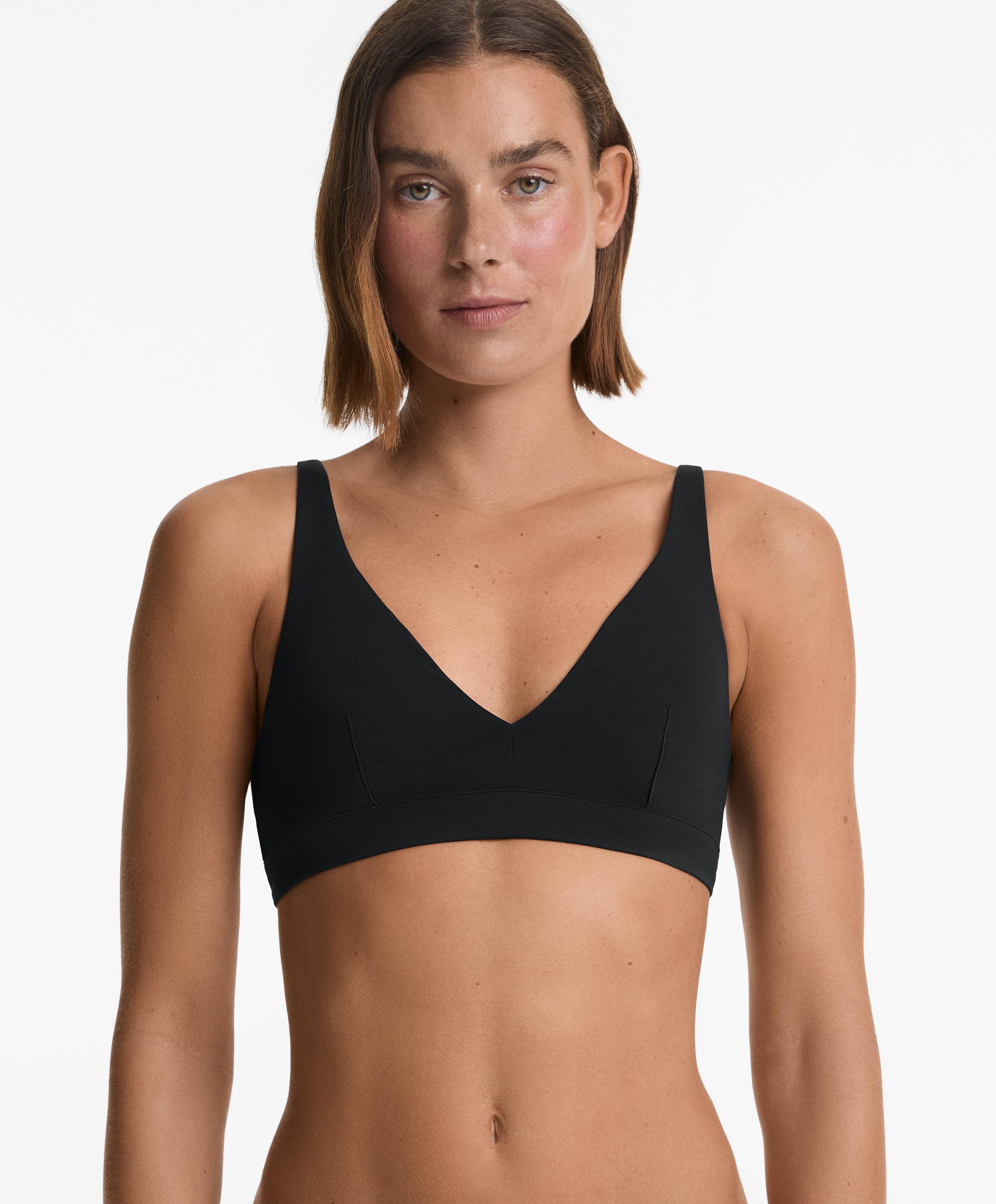 Bikinitop med halter-udskæring med shaping effekt