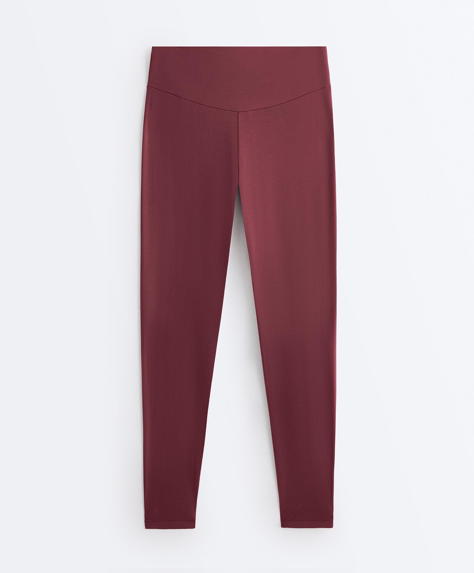 Comfortlux high-waisted ankle-length leggings — CHERRY
