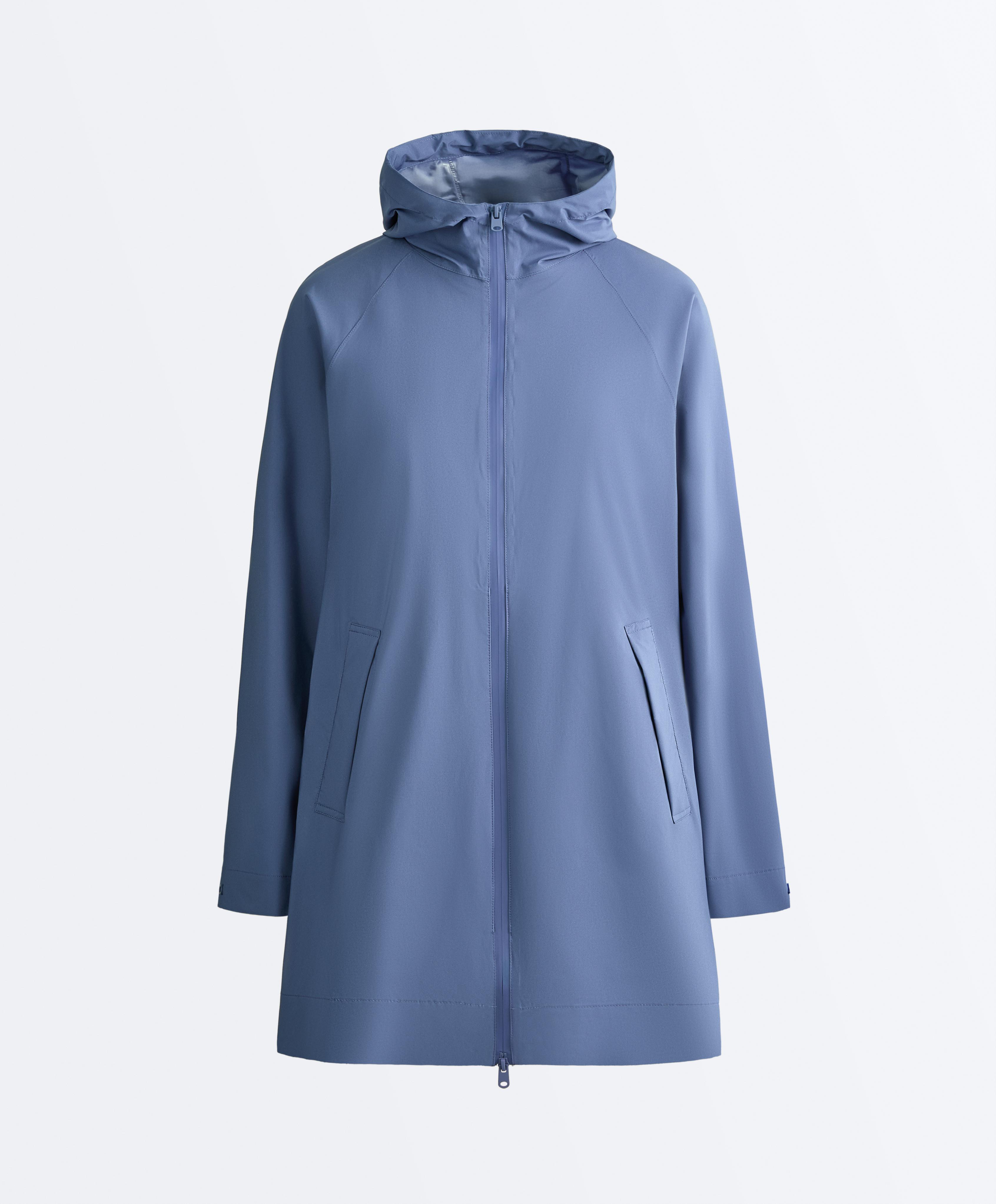 Packable super extra lightweight 10k waterproof jacket — BRIGHT GREY-BLUE