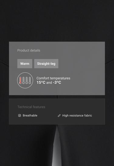 Warm straight maternity trousers with zips — BLACK 2
